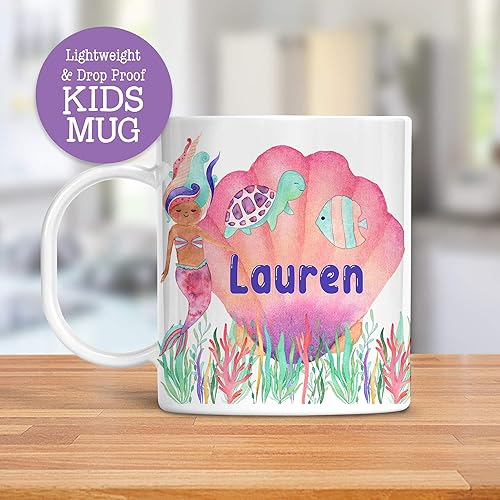 Miniatura 4 de Kids Mermaids Cup Personalized Name, Microwave Safe Dishwasher Safe Child's Unbreakable Cup BPA Free