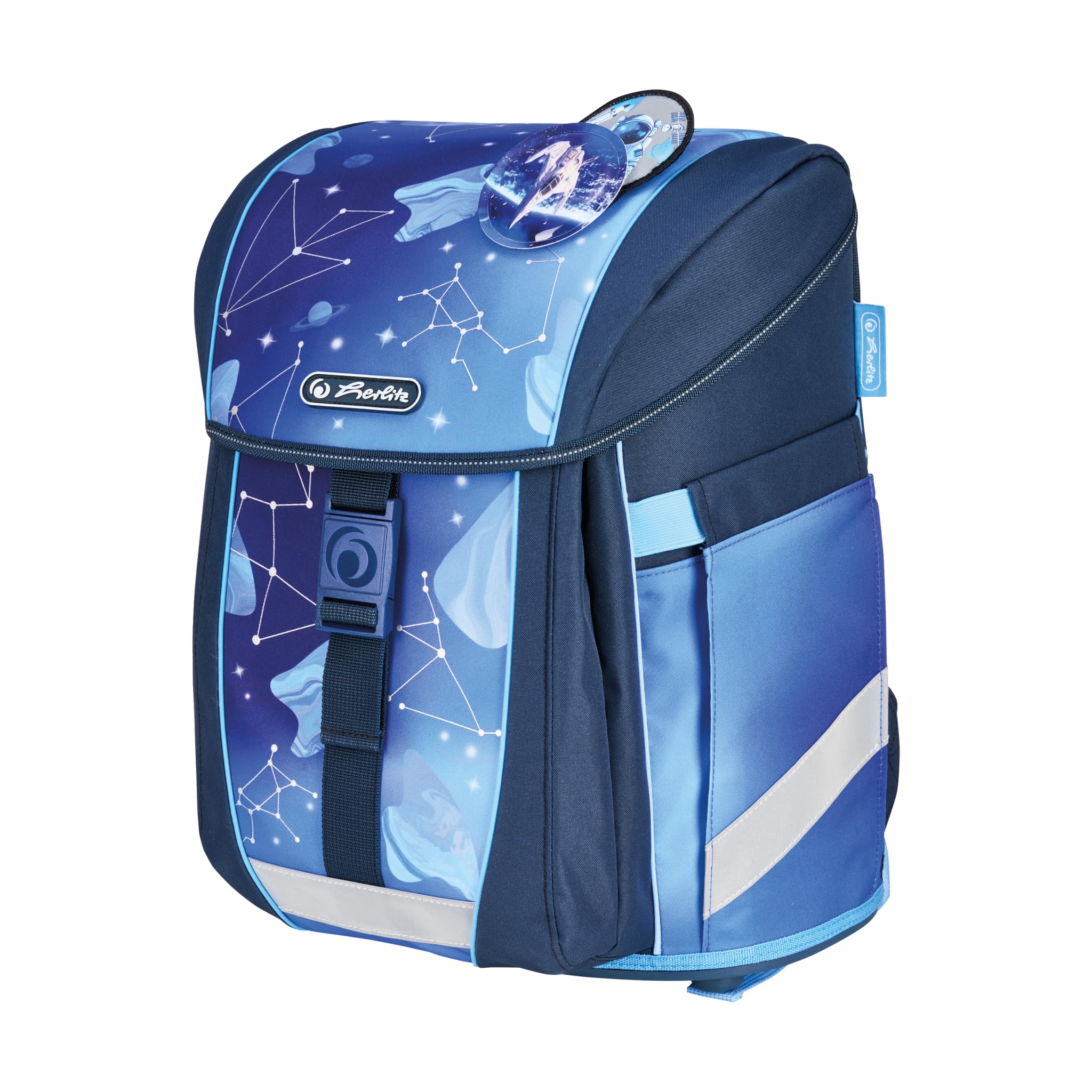 Herlitz FiloActive XL tornister szkolny dla dzieci, uniseks, niebieski, niebieski, 32 x 39 x 28 cm, 21l