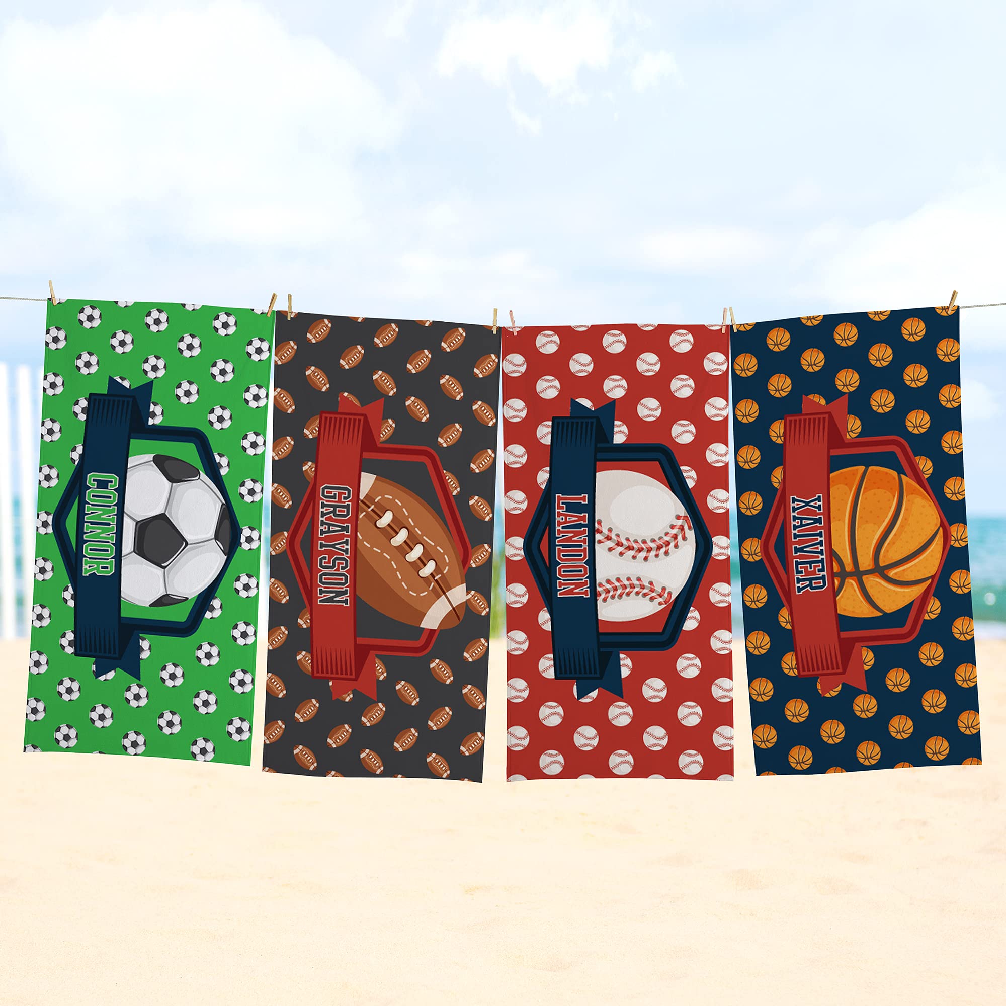 Let's Make Memories Personalized Beach Towel - Sports Fan - Customized Towel - for Spring Break & Summer Fun - 30