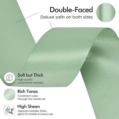 Vista 512 de MEEDEE Orange Satin Ribbon - 1.5 inch Double Faced Satin Ribbon, 50 Yards - Neon Tangerine - For Christmas, Thanksgiving, Halloween, Weddings