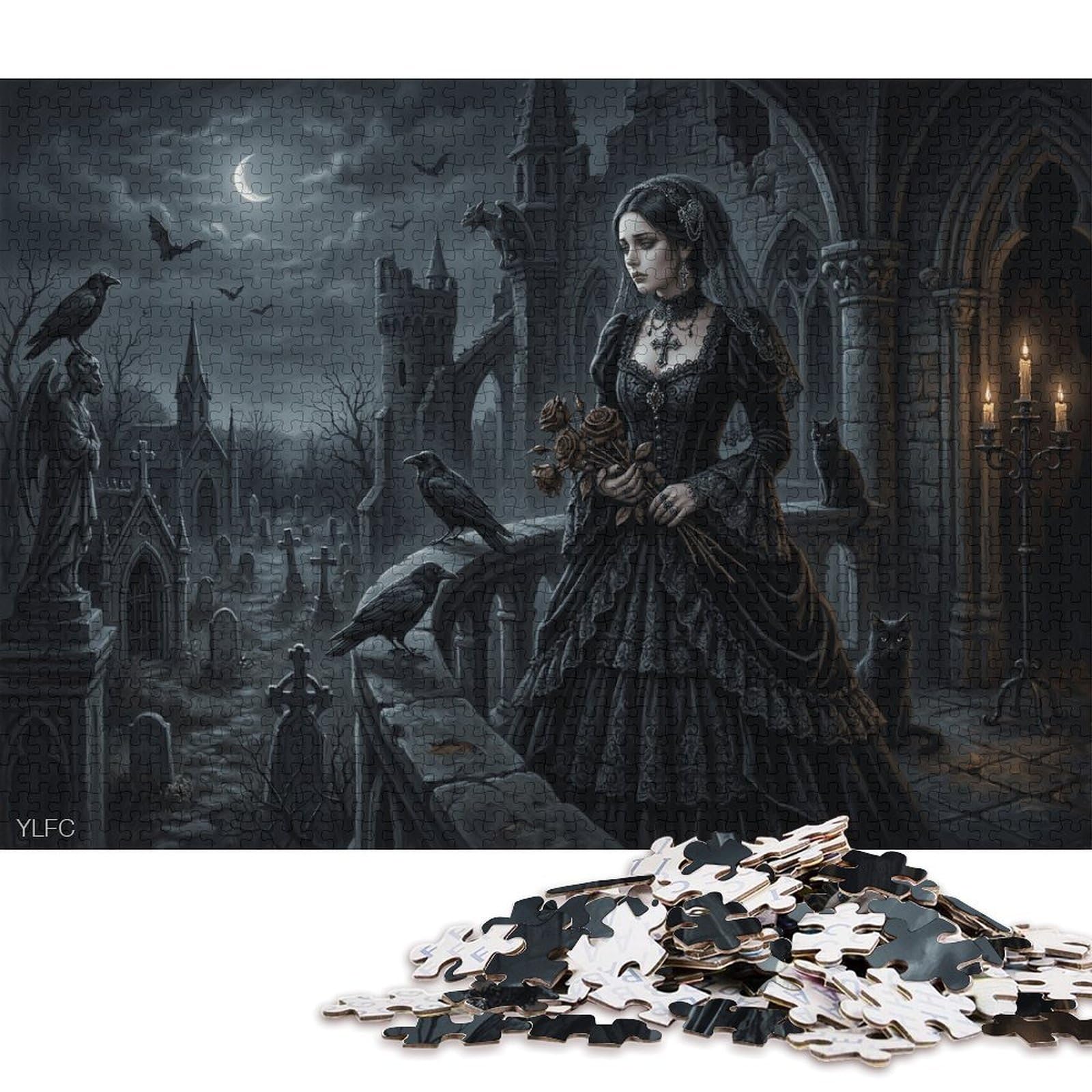 Dark Fantasy Wooden Jigsaw Puzzle 1000 Pieces, Wall Decor Gift
