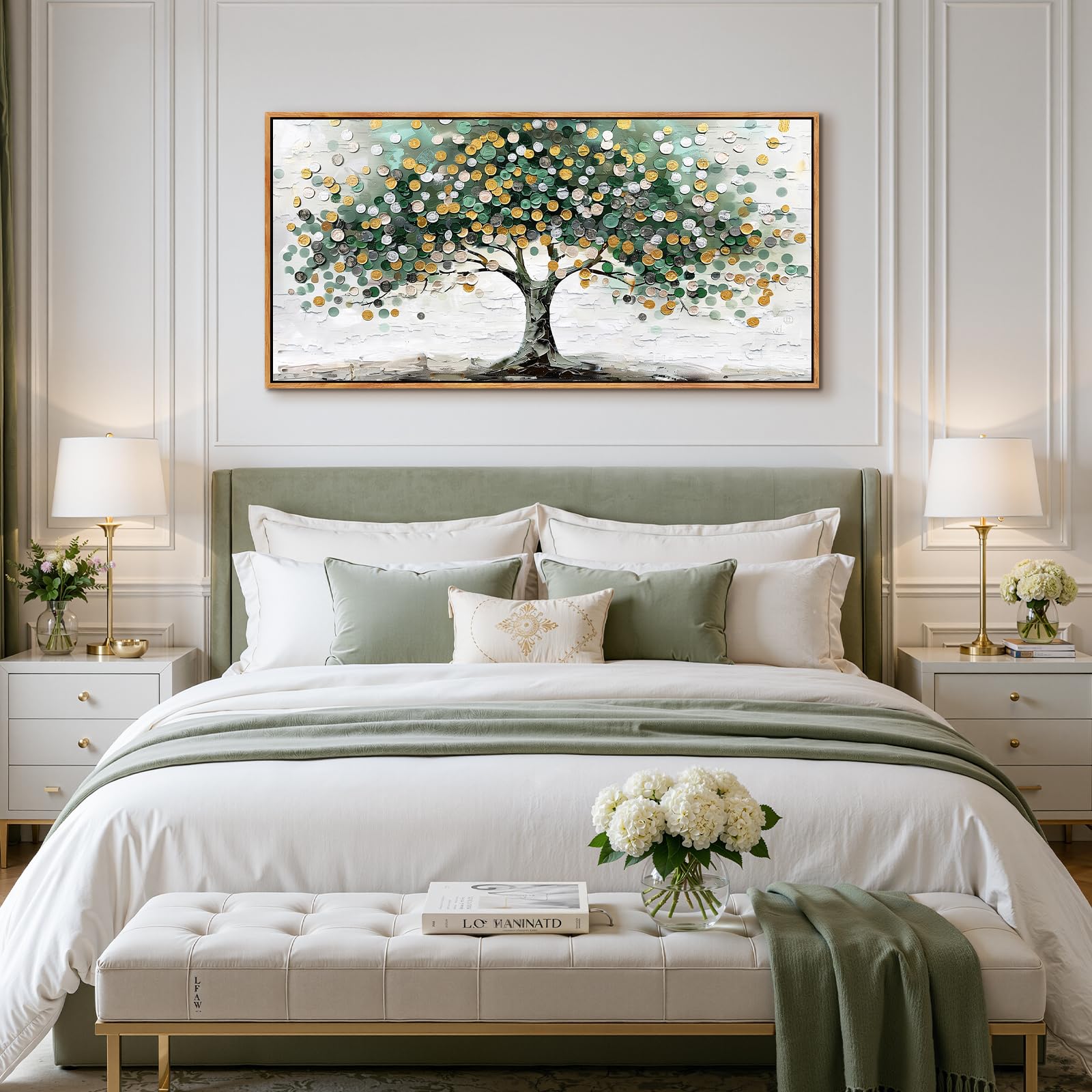 SERIMINO Quadro con Cornice Moderni Albero Della Vita Soggiorno 60x120 cm