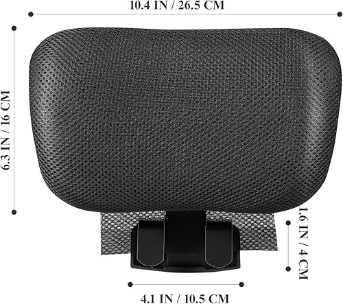 Miniatura 4 de TOYANDONA Soporte para reposacabezas de silla de oficina, almohada de cabeza ajustable en altura y ángulo para silla ejecutiva ergonómica