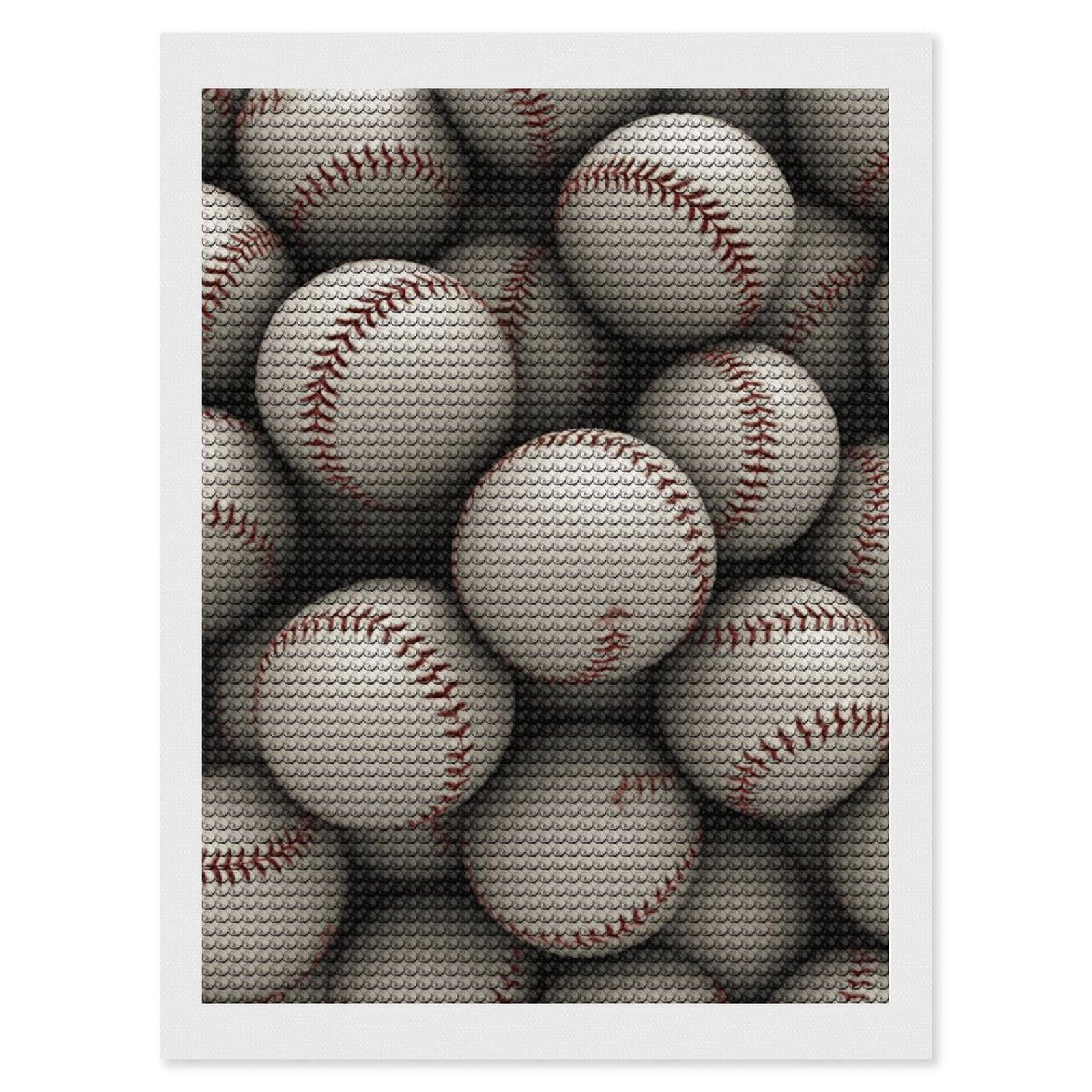 NONHAI Diamond Painting Kits for Adults - DIY Diamond Art Kits for Beginners - Full 5D Paint Drill Diamond Dots Paintings- Baseball Diamonds Pictures Gem Art and Craft Wall Decor 12"x16"