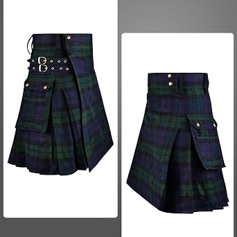 Valor Tartan Utility Kilt for Men I 16oz Scottish Tartan Kilts 5 Yards Premium Acrylic Wool Kilts Traditional Mens Kilt
