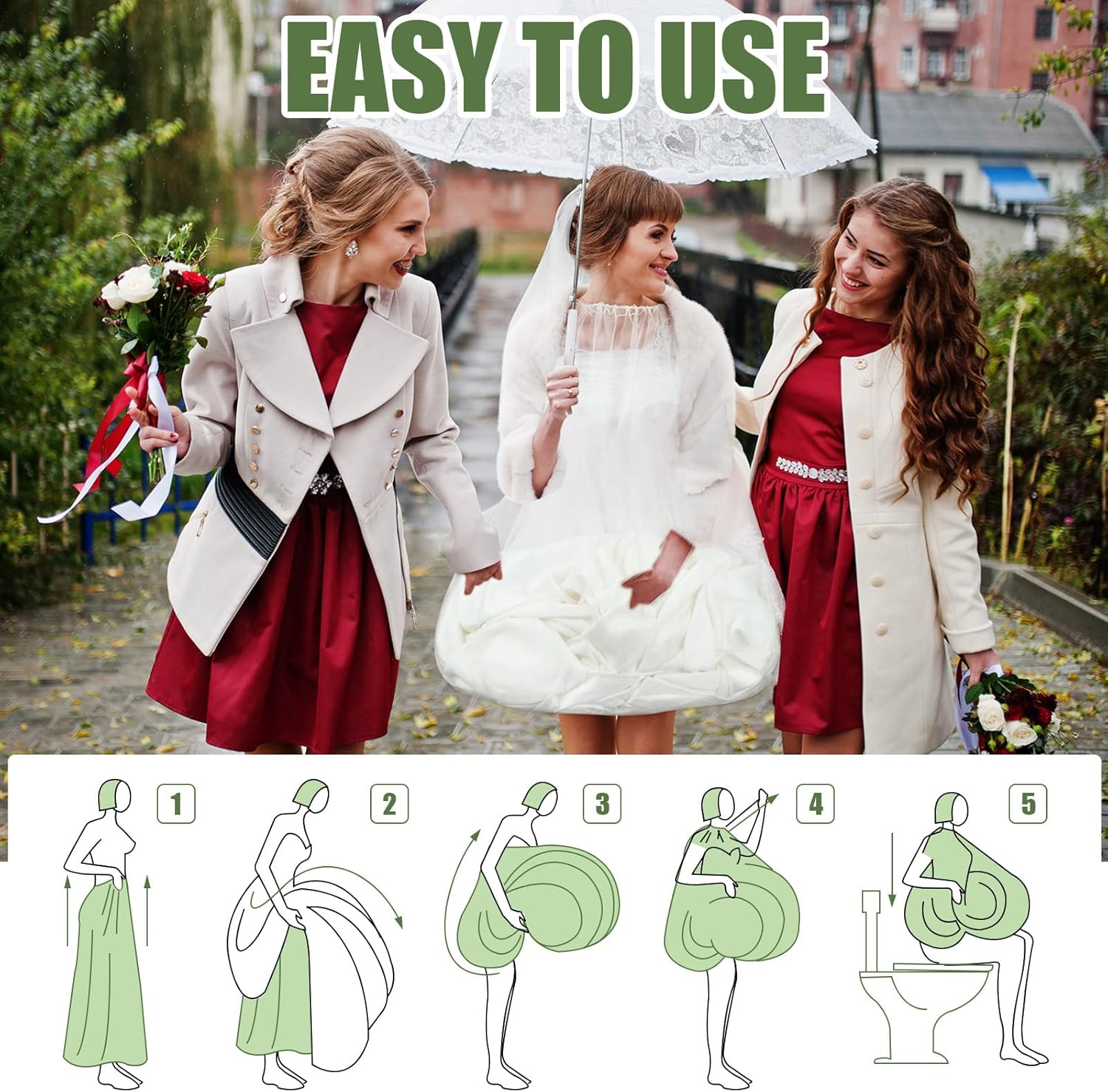 JenPen White Wedding Dress Underskirt with Peru Ubuy