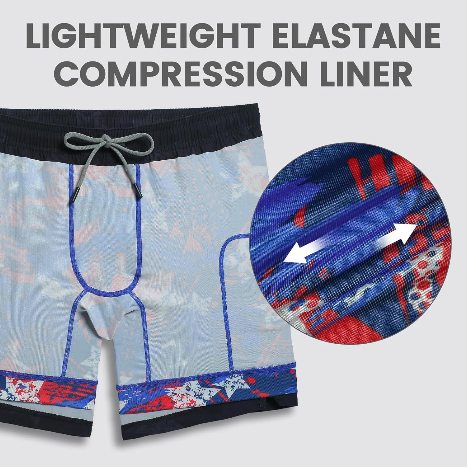 maamgic Gym Shorts for Men 7 inch Inseam with Liner Stretch 2 in 1 Workout Shorts Men Quick Dry Athletic Running Shorts - Image 3