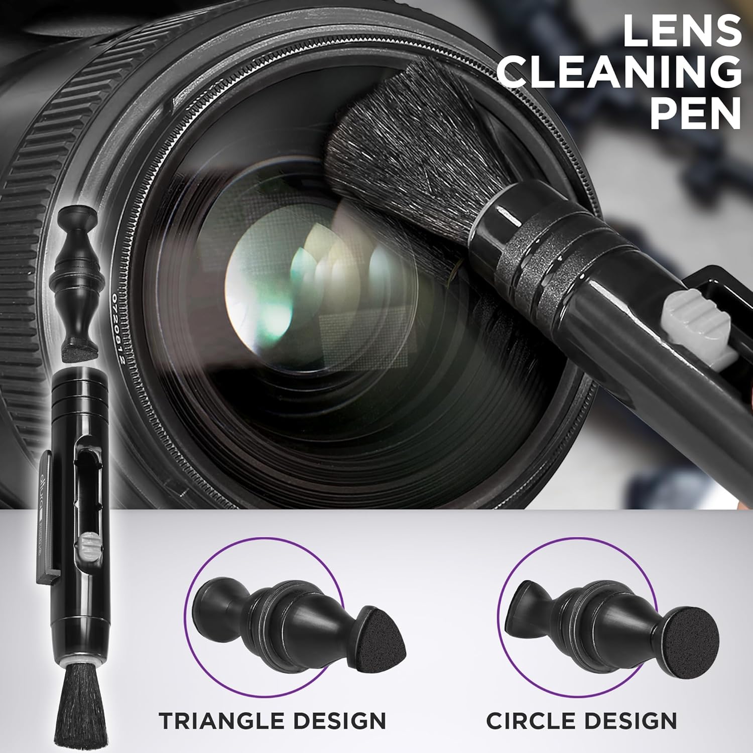 Altura Photo Camera Cleaning Kit - Camera Photography Accessories (Air Blower, Brush, Pen, Lens Cleaner Spray, Microfiber Cleaning Cloths, Tissue Wipes) for Canon Nikon ZR Sigma Tamron Sony Pentax - Image 5