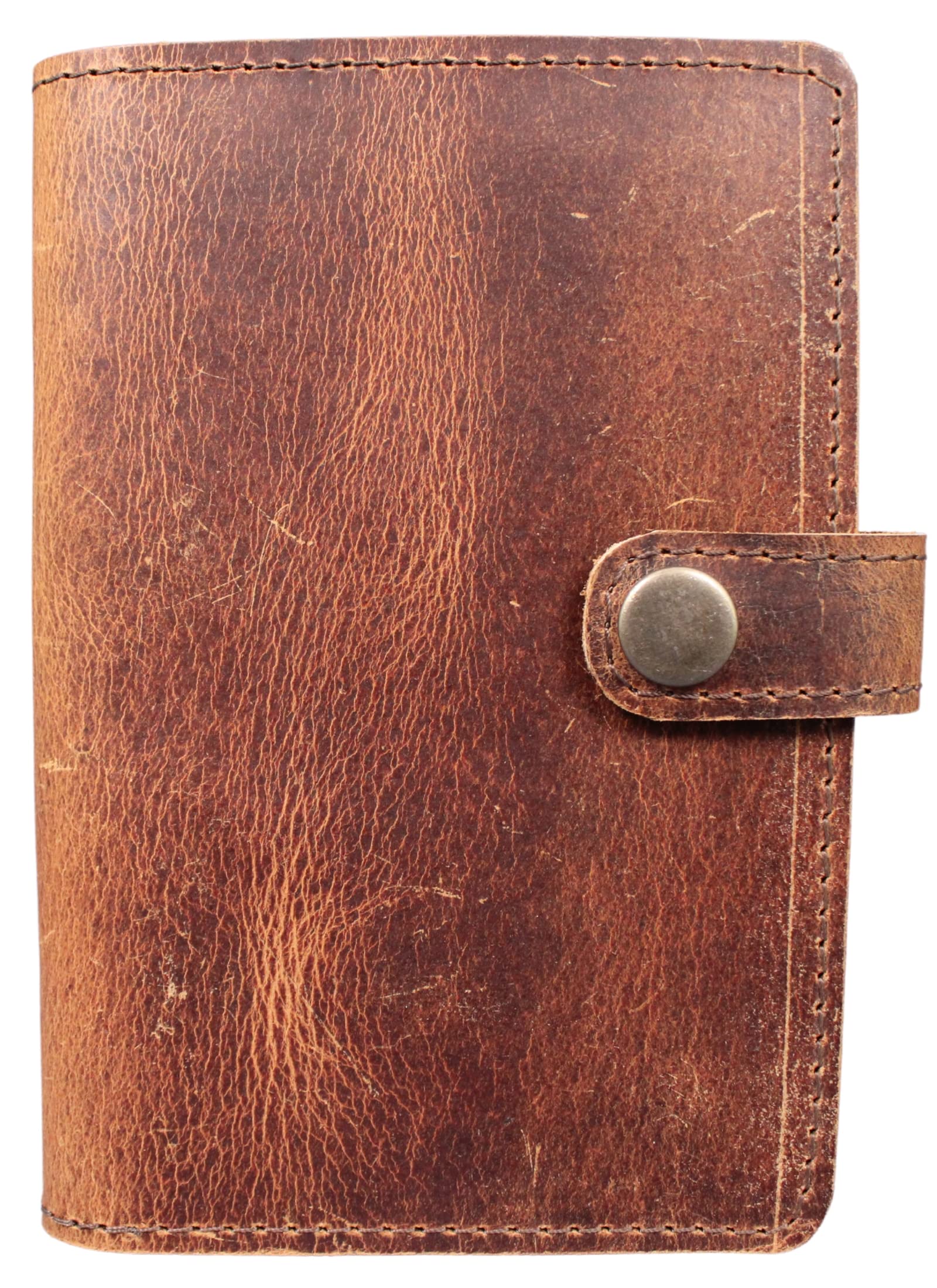 Madosh, Porta Pasaporte de Cuero Genuino, Billetera de Viaje, Funda de Pasaporte Plegable, Billetera de Tarjeta con Bloqueo RFID