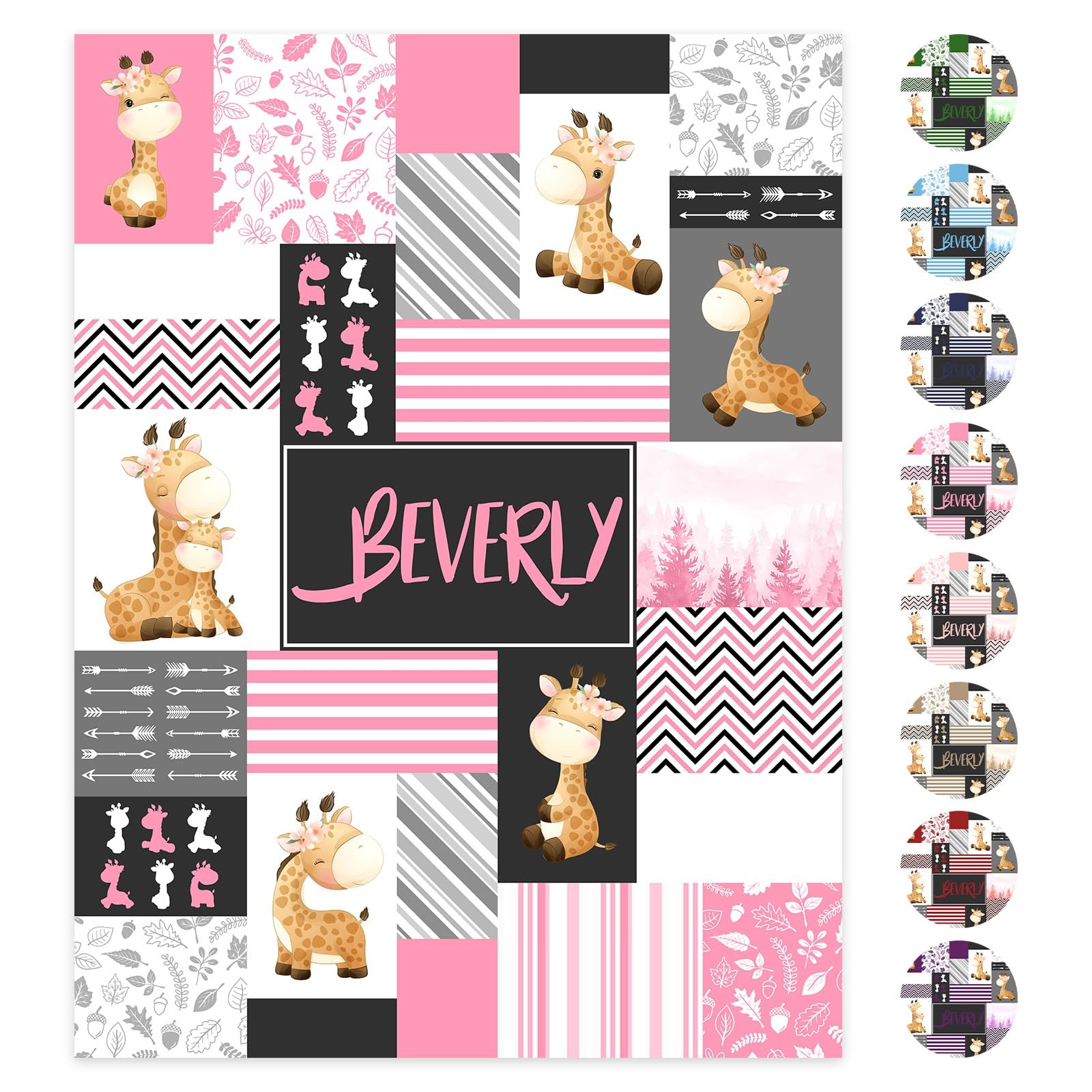papasgix Personalised Baby Blanket for Kids Soft Flannel Custom Baby Blanket with Name Customised Throw Blanket for Infant Toddlers Newborn Baby Gift for Birthday Baby Shower