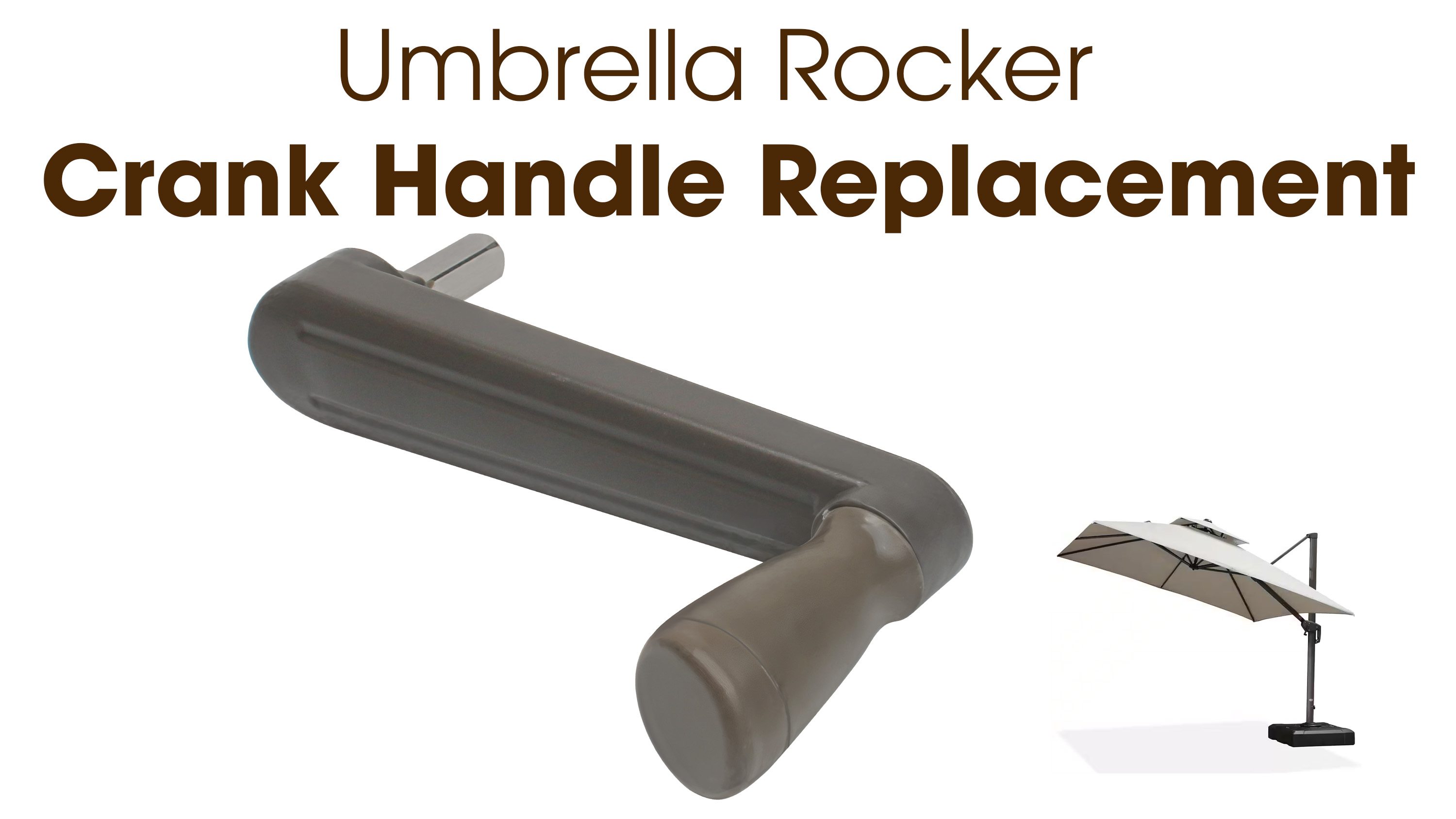 Marsrut Umbrella Handle Replacement Crank Handle for Outdoor Patio, Adjustable Parts Deck Accessories Attachment for Sunshade Courtyard Balcony Beach Table Umbrella to Replace, Grey : Industrial & Scientific