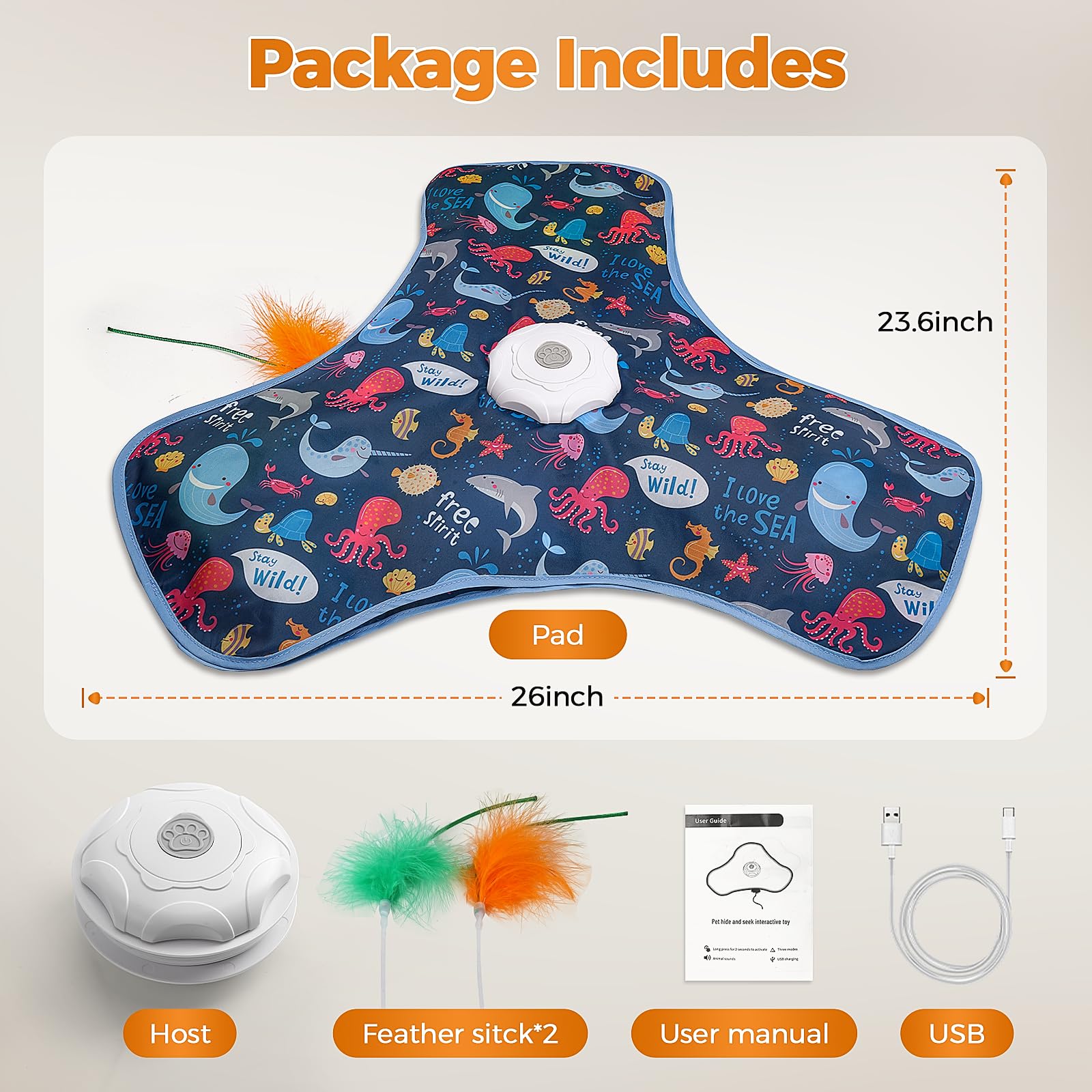 Giocattoli per gatti ricaricabili,Piume nascoste in movimento,Real Mouse Squeaky