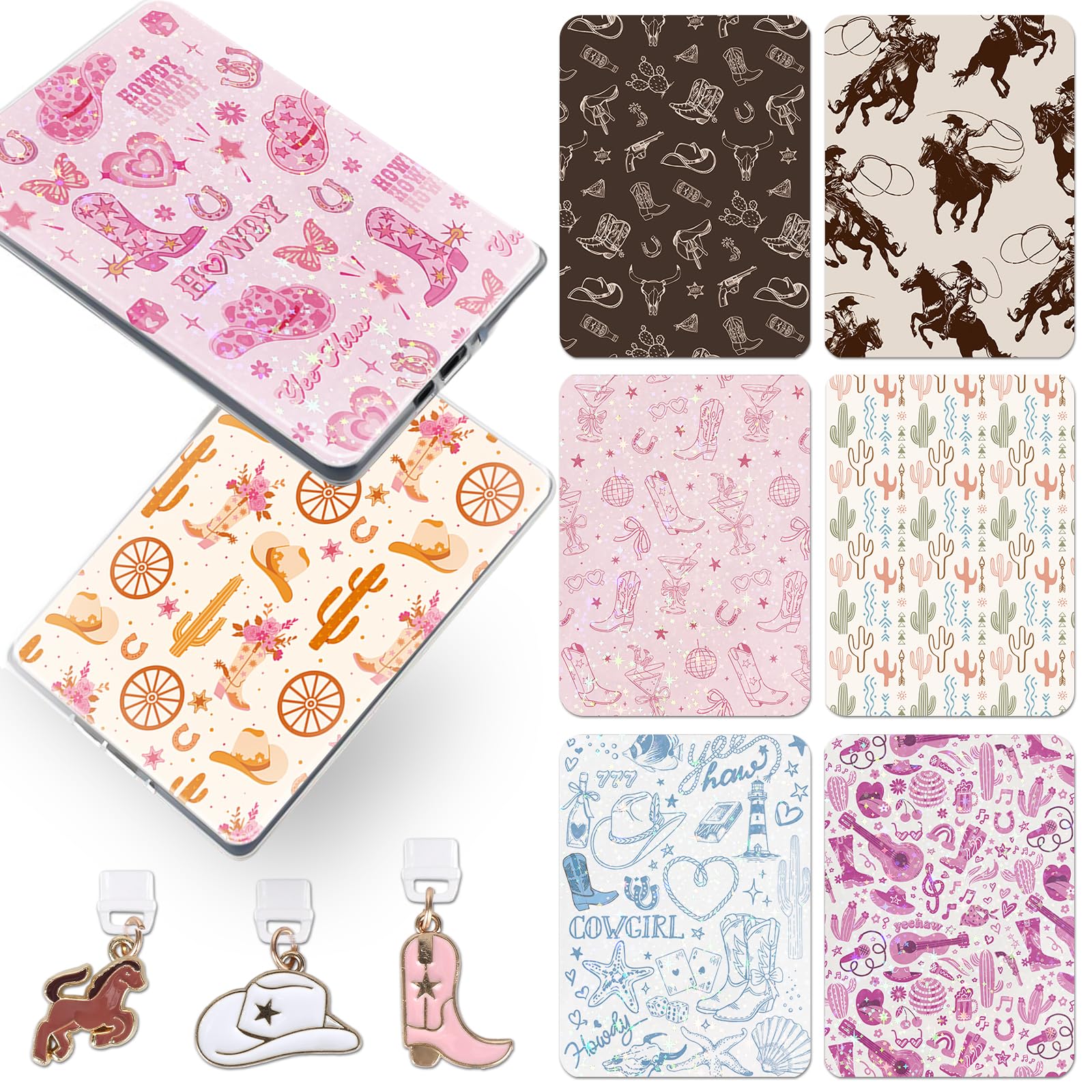 Berirexrion Inserts Cardstock for Clear Case - 11 PCs Dragon Acotar Moon Back Skin Decal Card Dust Plug Charms for Kindle Paperwhite 11th 12th Generation Accessories for E-Reader Bookish Reader Gifts — view 8