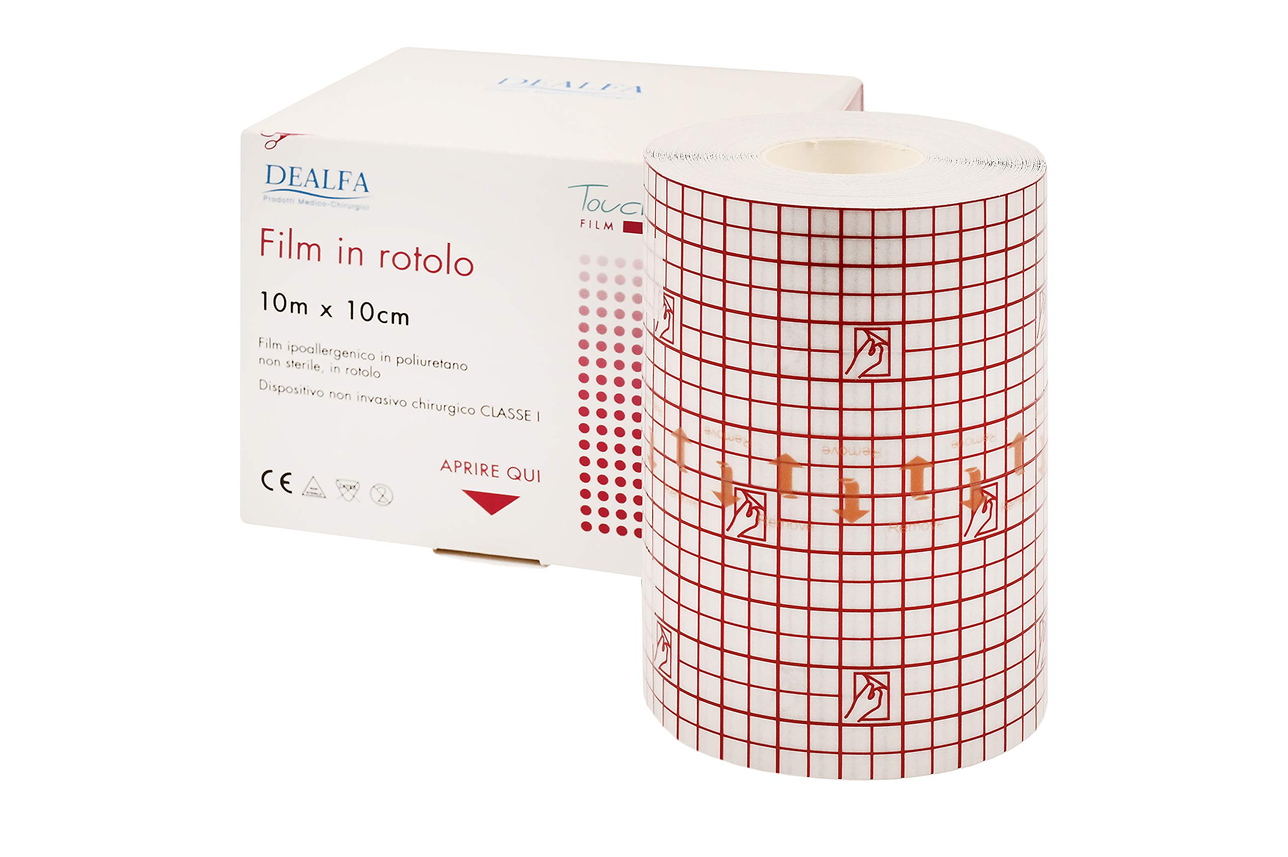 TOUCHMED TATTOO Protection - Film di Poliuretano in Rotolo - cm 10x10 mt - Pellicola Adesiva, Protettiva, Impermeabile e Traspirante - Monouso - Confezione da 1 Pezzo