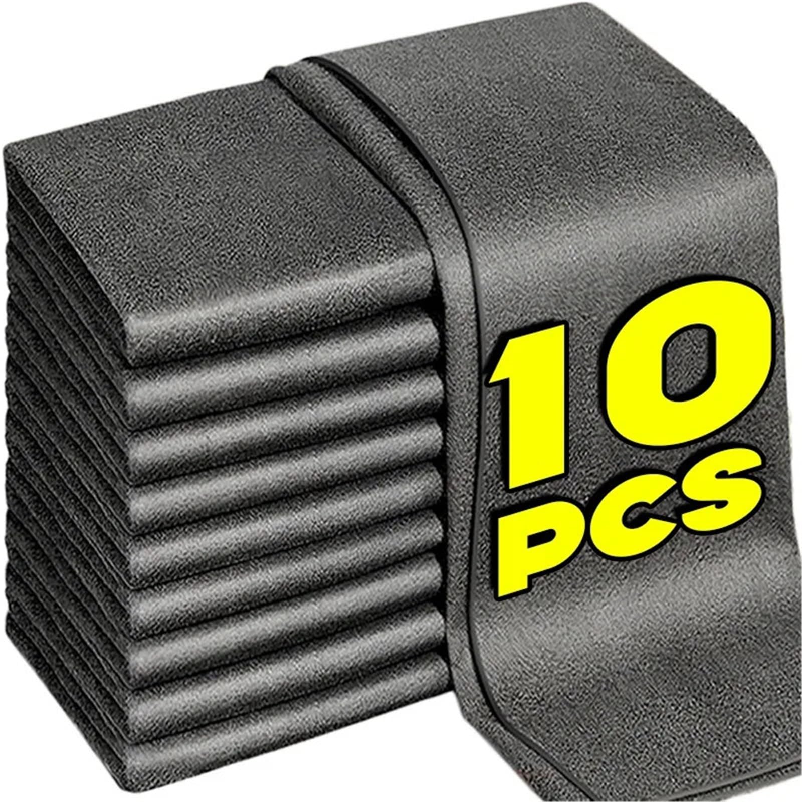 Paños de Limpieza mágicos Gruesos, absorbentes, Reutilizables, Microfibra, paño Vidrio for Ventanas, Toalla Lavado y Secado for Coche, 10 Uds para Cocina, Coches, Ventanas