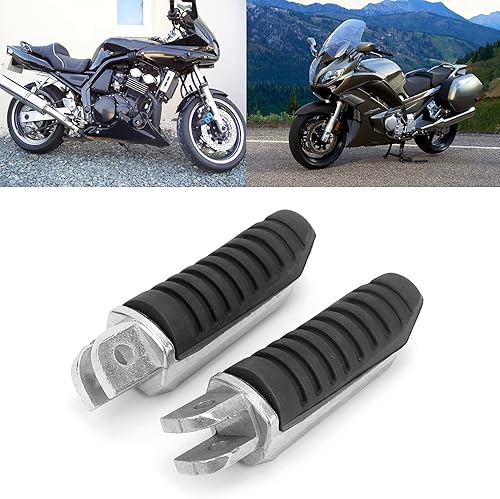 Miniatura 2 de Reposapiés delantero para motocicleta, 1 par de clavijas de pie pedales para Yamaha FJR1300 FZ1 FZ400 FZ6 FZ6R