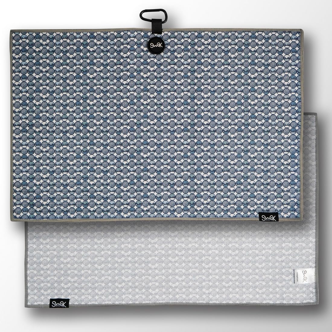 Microfibre Golf Towel by SWAK - Unique Design Easily Attaches to Your Cart - Essential Golf Accessories - Great Golf Gifts for Men - 40 x 60cm (SWAK Ball)