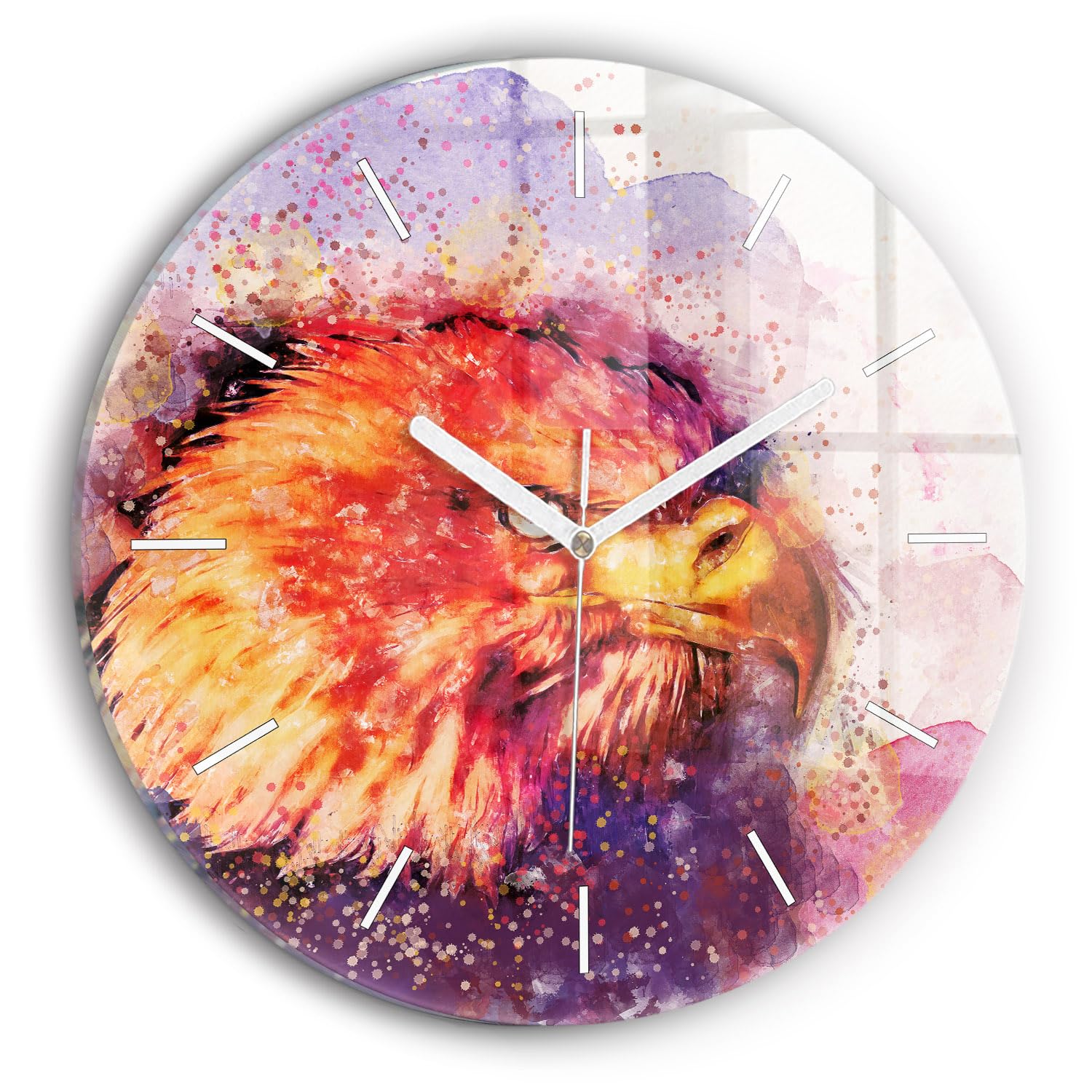 Horloge en verre coloré Wallfluent pour un salon moderne au style élégant