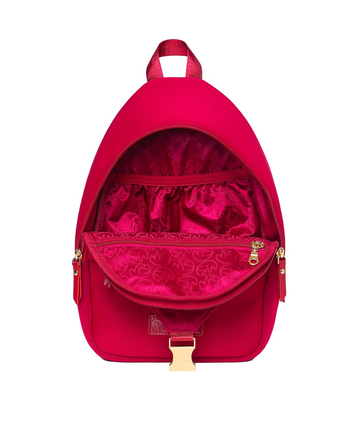 Sarah Wells Allie Sling Pump Bag – Fits All Wearable Cup Pumps & Portable Pumps – Machine Washable Neoprene Crossbody with Insulated Pocket, Water Bottle Holder & Hands-Free Design (Ruby)