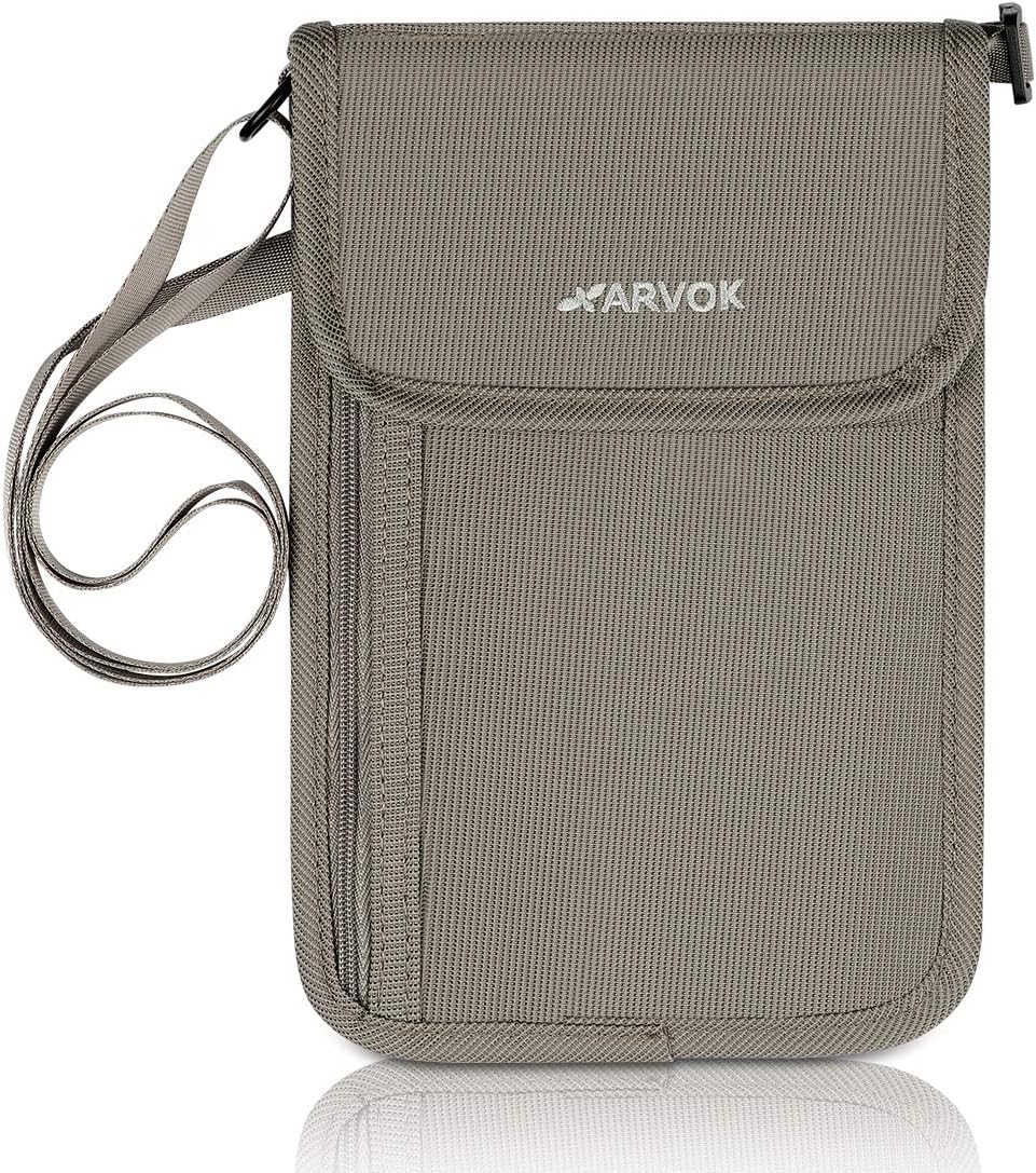 Premium Neck Stash Wallet RFID Blocking Travel Passport Holder Pouch for Men & Women