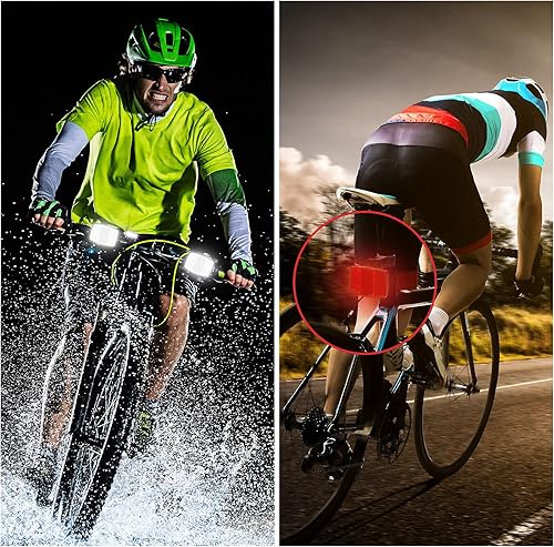 Miniatura 6 de Kit de 6 reflectores delanteros y traseros para bicicleta, reflectores de advertencia de seguridad, accesorios de ciclismo para manillar y ciclismo