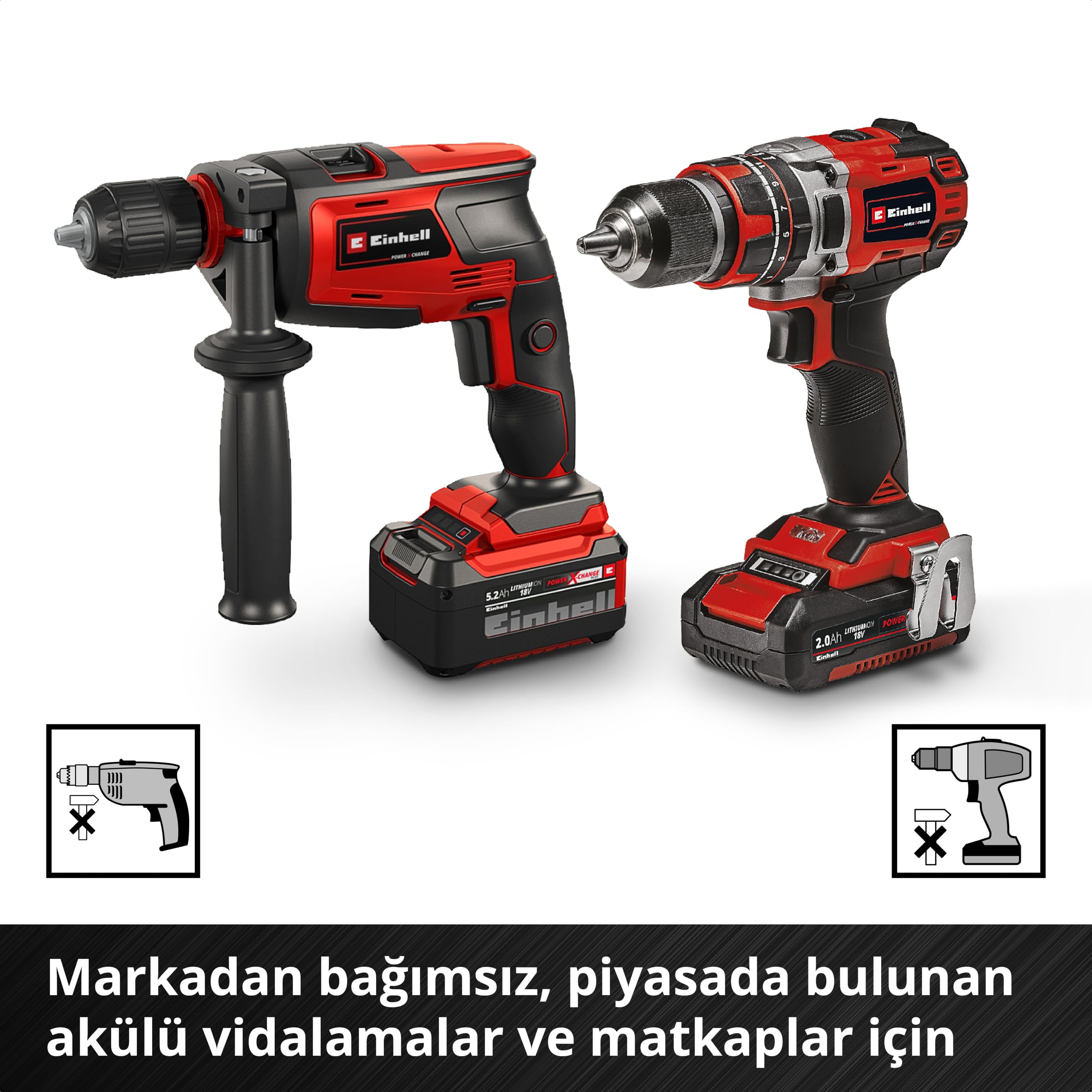 Einhell M-Case Zestaw Bitów, Czaerwony, 42 Elementy