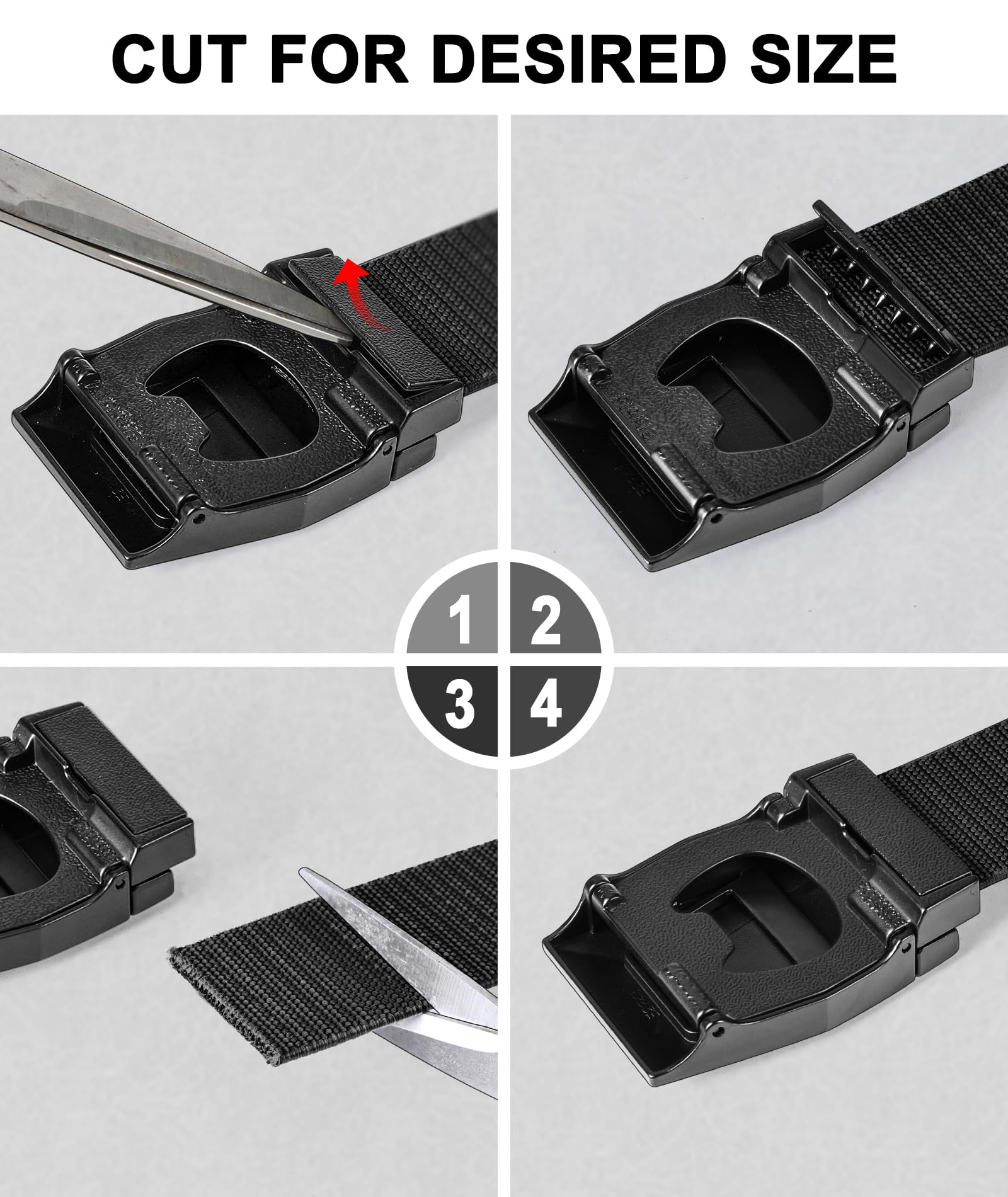 BULLIANT Men Belt 2 Pack,Nylon Web Holster Belt Stretch for Gift Men Outdoor Work Sports Hunting Hiking,Quick Release