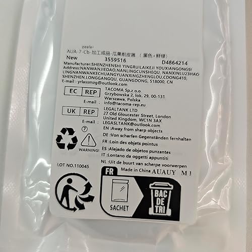 Miniatura 9 de AUAUY Pelador giratorio de verduras en forma de Y, mango ergonómico antideslizante, hoja de acero inoxidable, pelador de verduras para cocina (negro