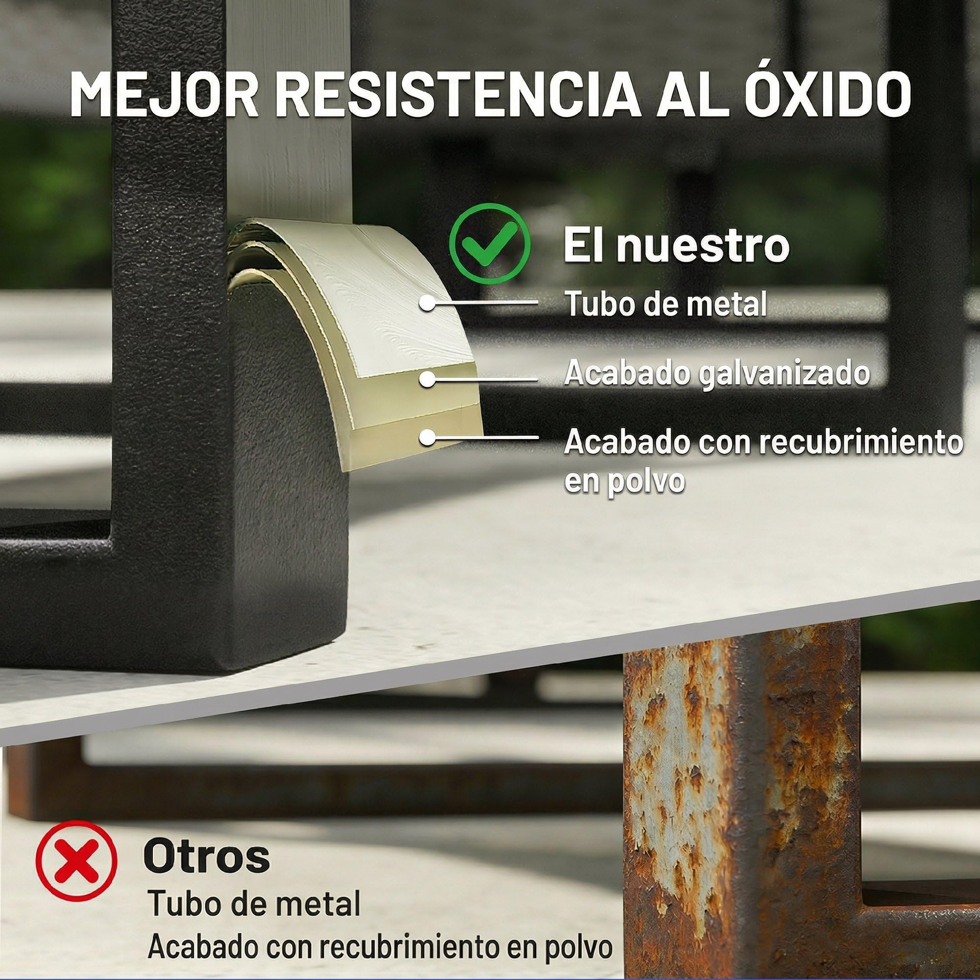 Outsunny Conjunto de Jardín de Ratán de 3 Piezas Respaldo Ajustable Gris | de Terraza, Conjunto Jardín Exterior, Incluye Cojines, Sofá de 3 Plazas, Sofá de 2 Plazas, Mesa de Madera Plástico