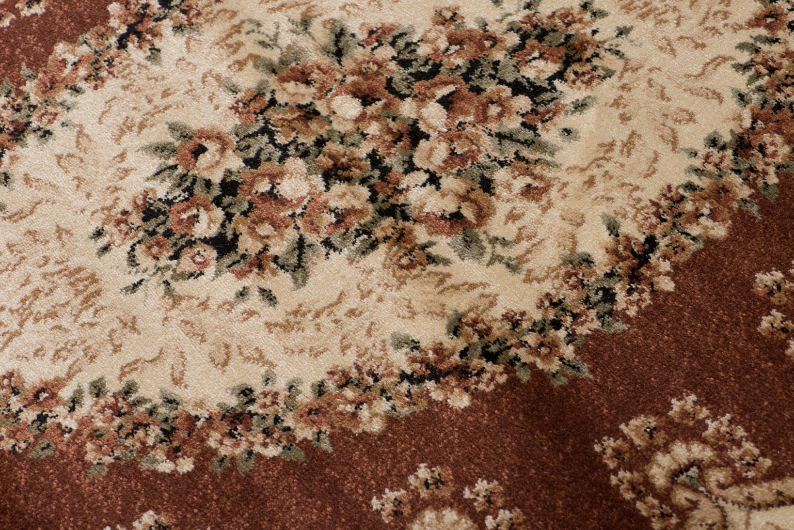 Mazovia Tappeto Salotto Moderno Pelo Corto - Tappeti Moderni Soggiorno - Tappeti Camera da Letto - Tappeti Salotto Grandi Dimesnioni - Motivo Orientale - Marrone - 120x170 cm