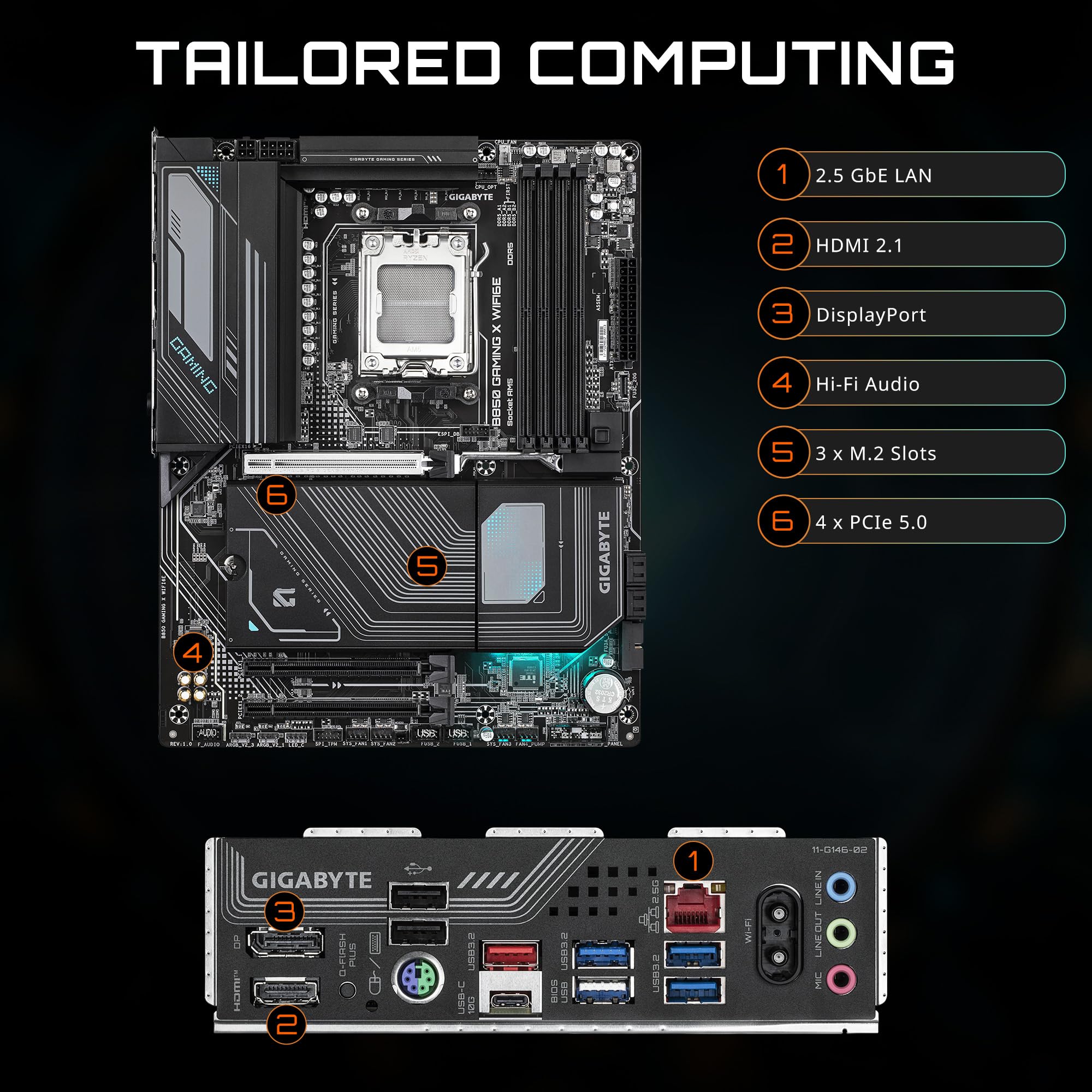 Amazon | GIGABYTE B850 Gaming X WIFI6E AMD AM5 LGA 1718
