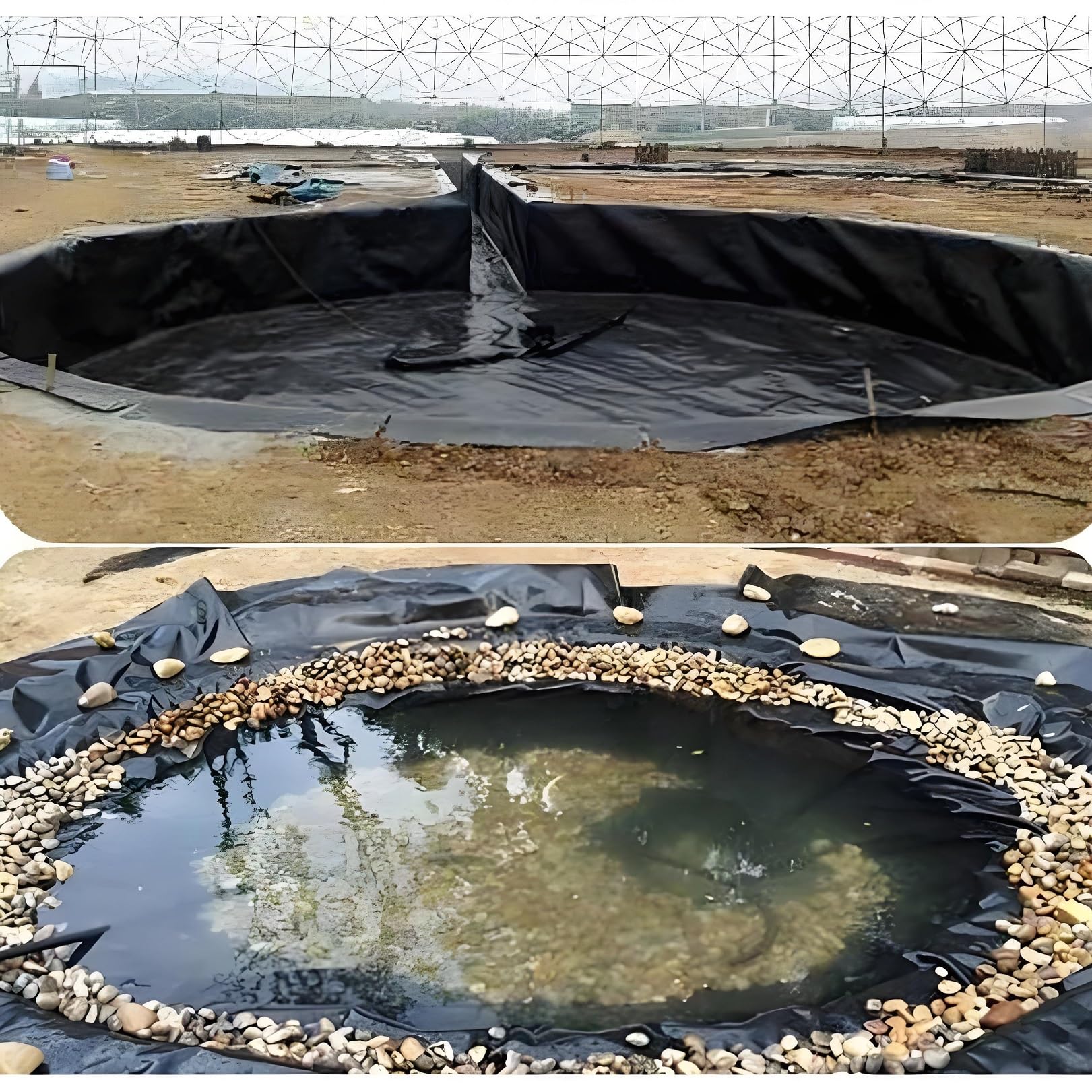 AGSYFFD 3X 2 m para estanques de Piscina, lámina de PVC Resistencia a los Rayos UV y a la Intemperie, Utilizada para la construcción de estanques, Piscina de jardín
