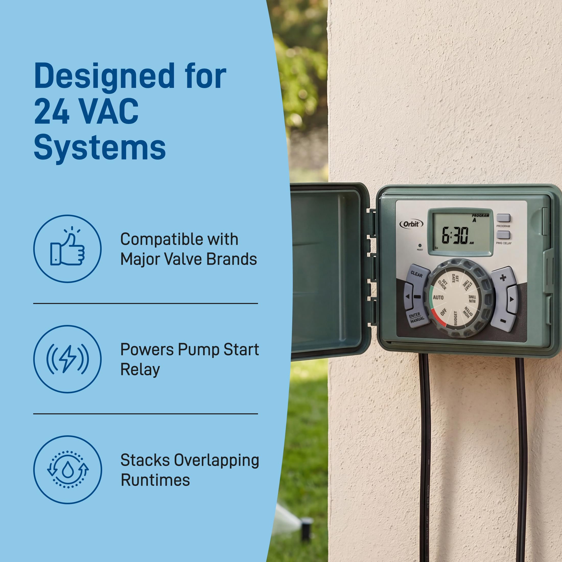 Orbit Outdoor Swing Panel Sprinkler System Timer