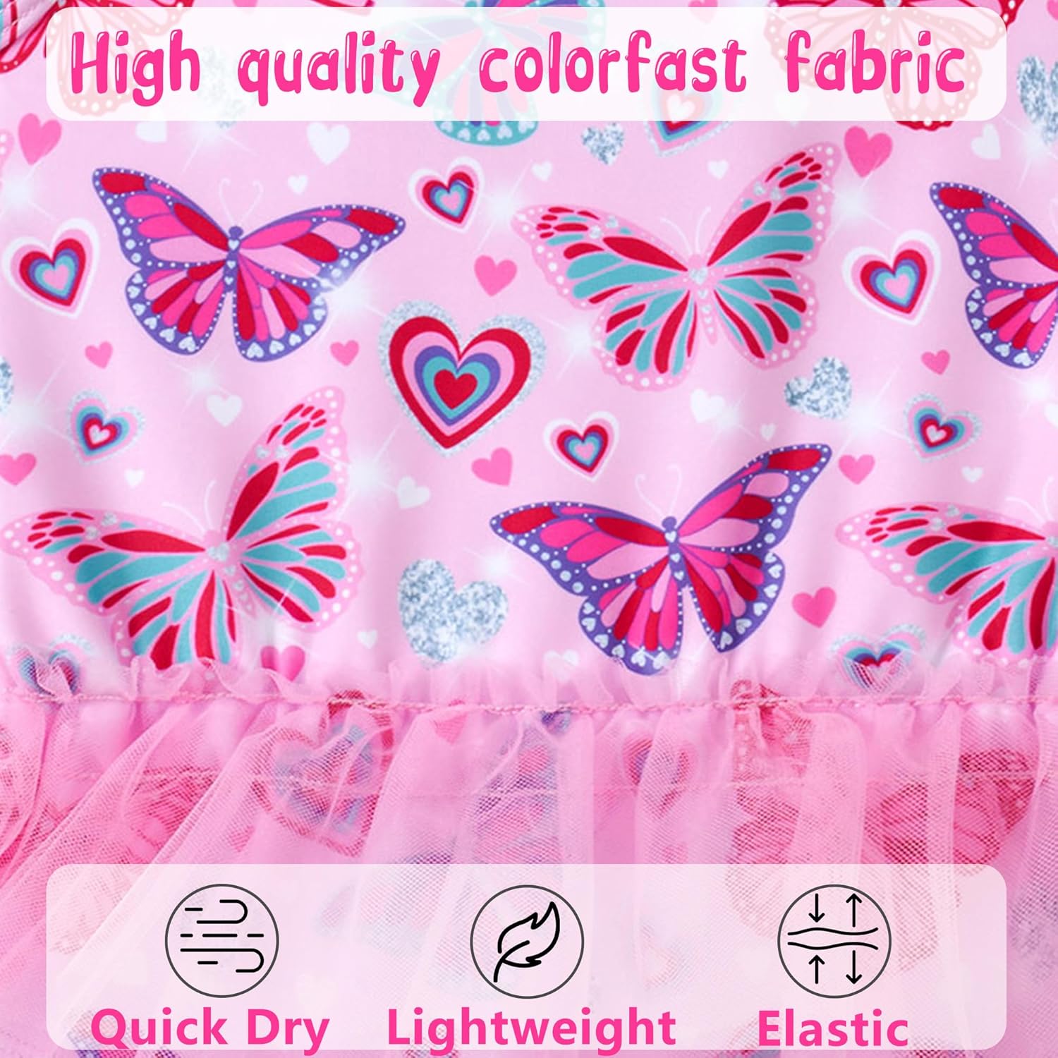 swimsobo Girls One Piece Tutu Swimsuit Colorful Mermaid Bathing Suit Cute Crossback Strap Swimwear for 2-8 Years Kids - Image 3