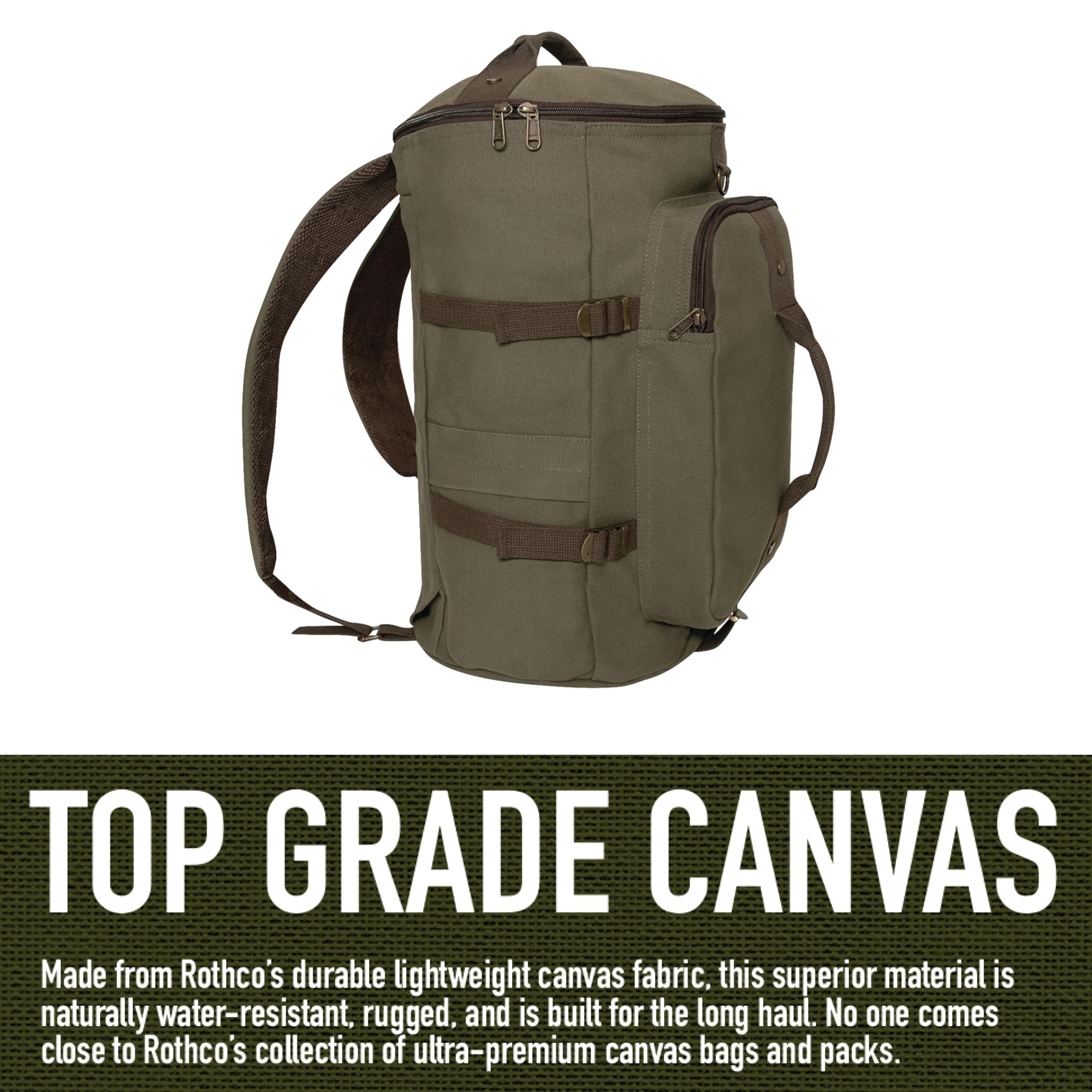Amazon.com: Rothco Convertible Canvas Duffle Backpack – Outdoor