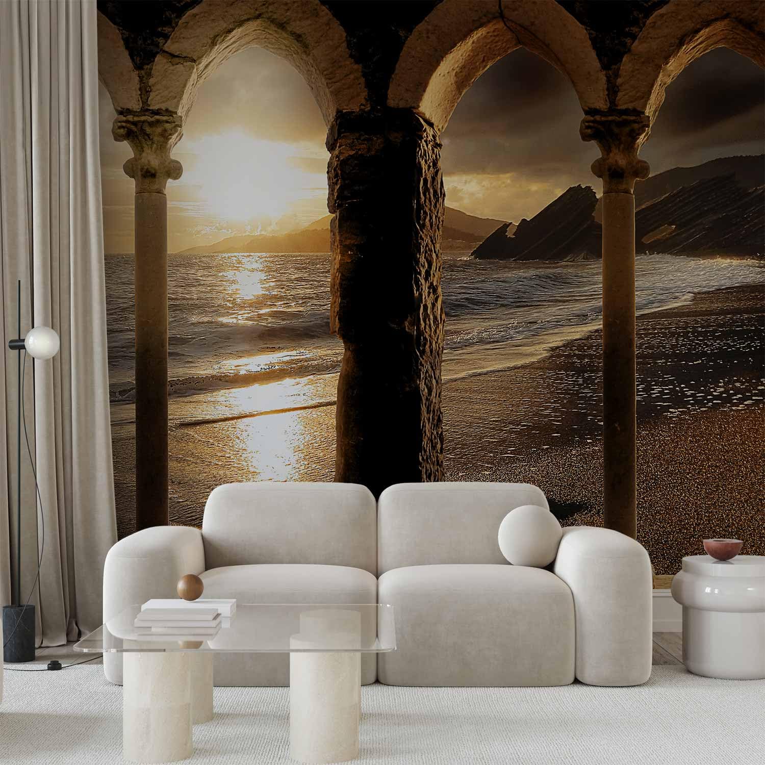 murando - Carta da Parati Moderna per Soggiorno, Mare, 400x280 cm