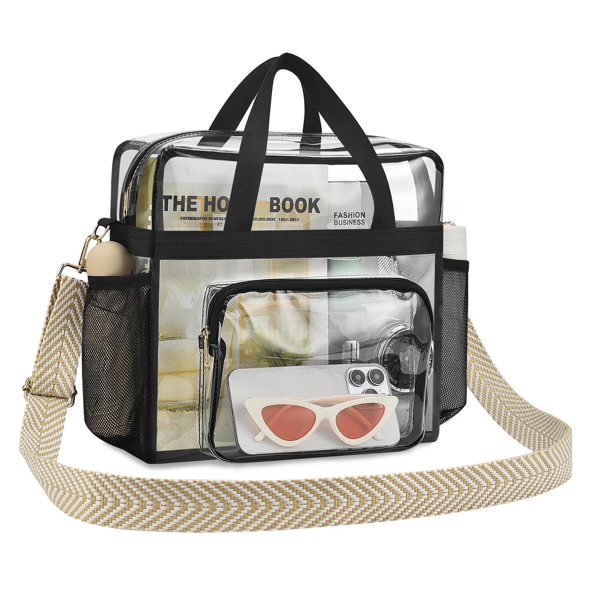 Bagenius Clear Bag Stadium Approved 12×6×12 Clear bag for Stadium Events Sports Concert Festival Work