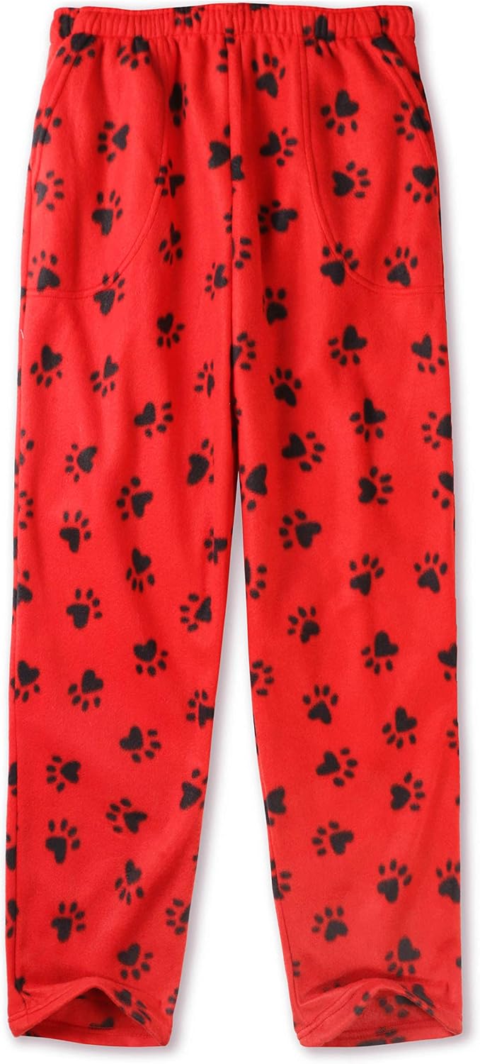 Mens Premium Pajama Pants Animal Knit Fleece Lounge PJ Bottom with Pockets image 3