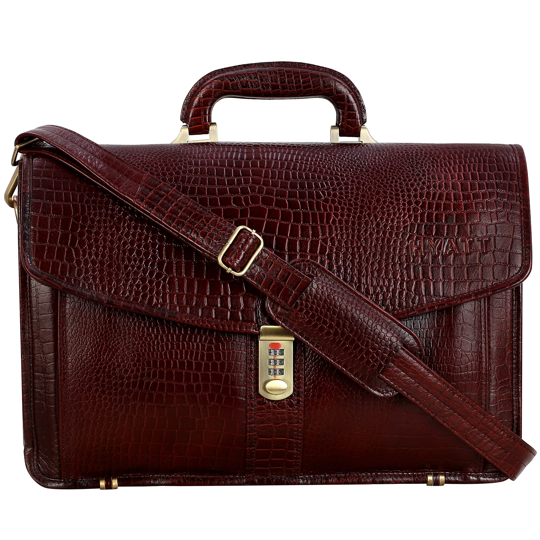 Leather Accessories 16 Inch Men's Leather Briefcase Leather Laptop Bag