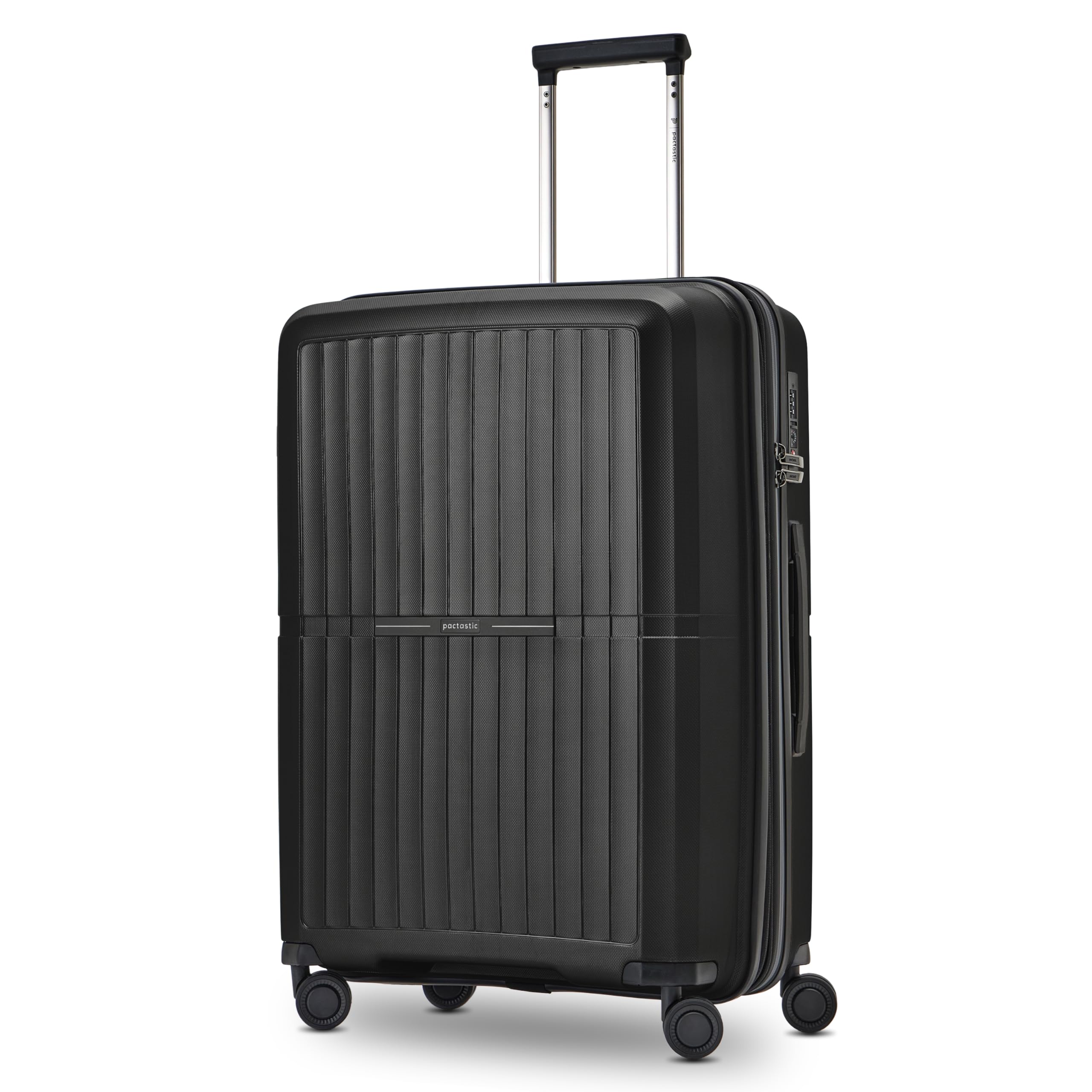 Pactastic Ultraleicht Hartschalen Check-in Koffer | Mittelgroßer Trolley 45 x 26 x 67 cm | von 71 auf 80 Liter erweiterbar nur 3,5 kg, Polypropylen | 4 Doppelrollen & TSA (Collection 01+)
