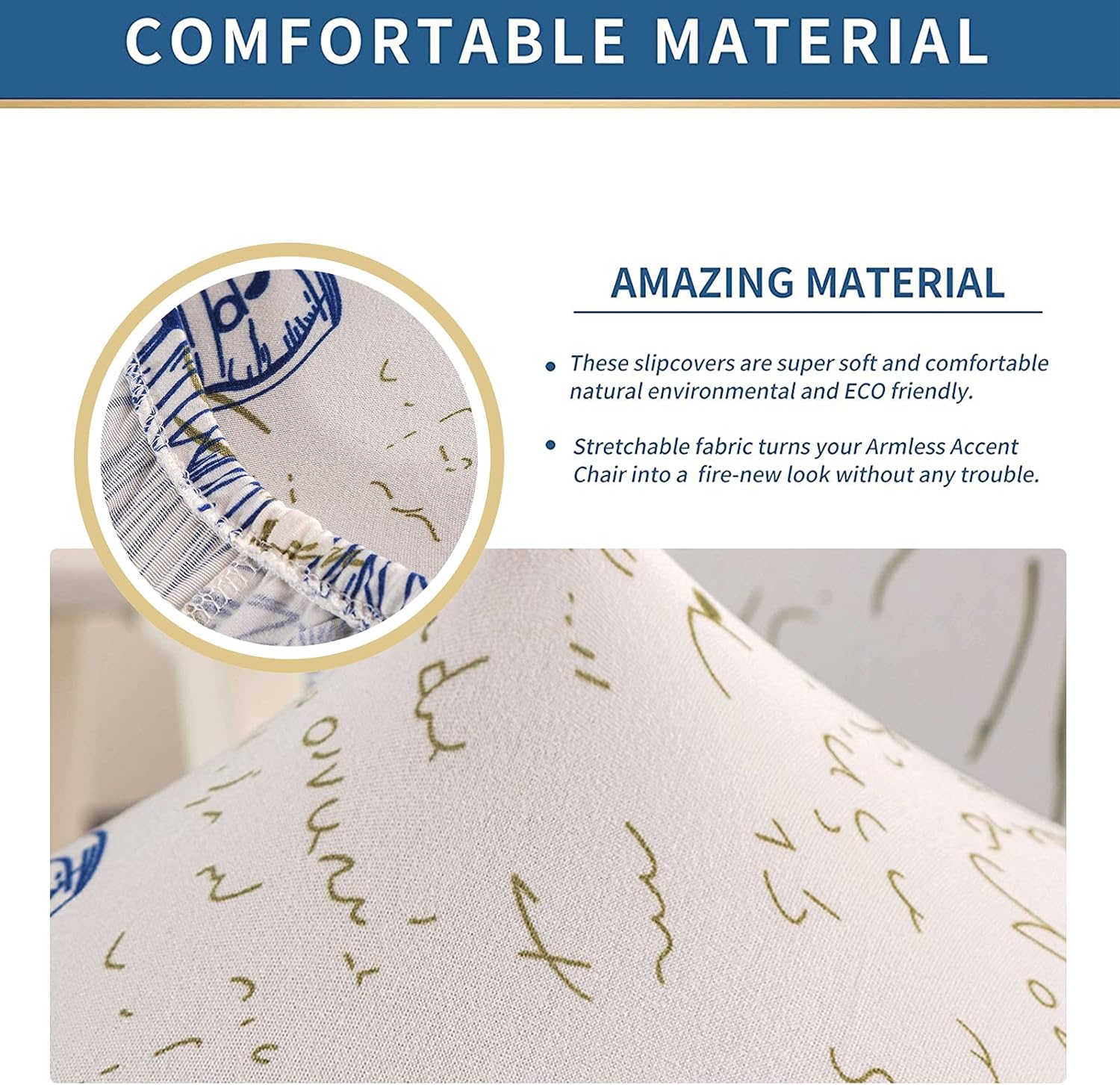 Wing Chair Slipcovers 2 Pieces Stretch Spandex Wingback Chair Covers Sofa Slipcover Printing Wingback Armchair Slipcovers Furniture Protector Couch Soft with Elastic Bottom for Wingback Chairs,16 : Home & Kitchen