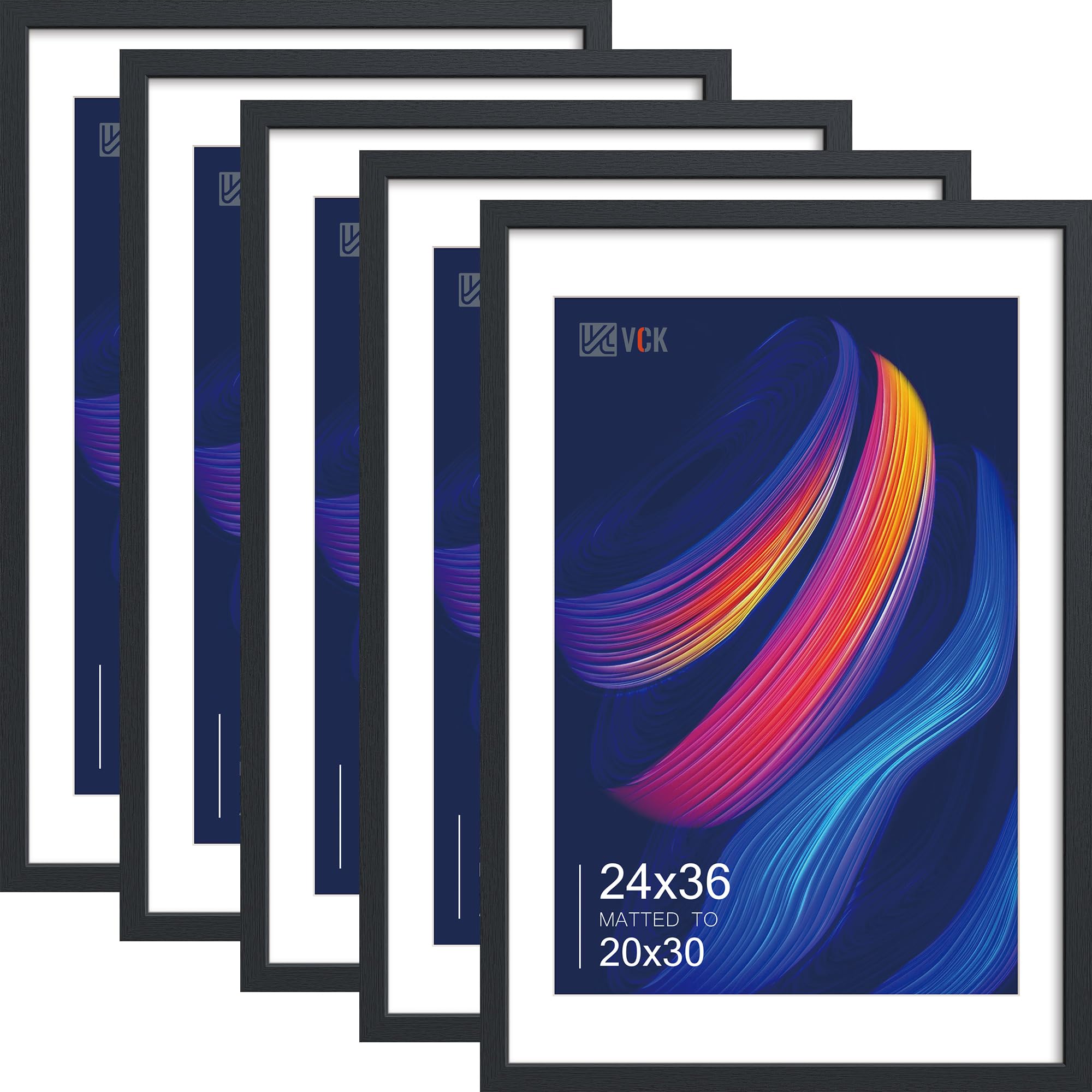 VCK 24x36 Poster Frame 5 Pack Black Wood