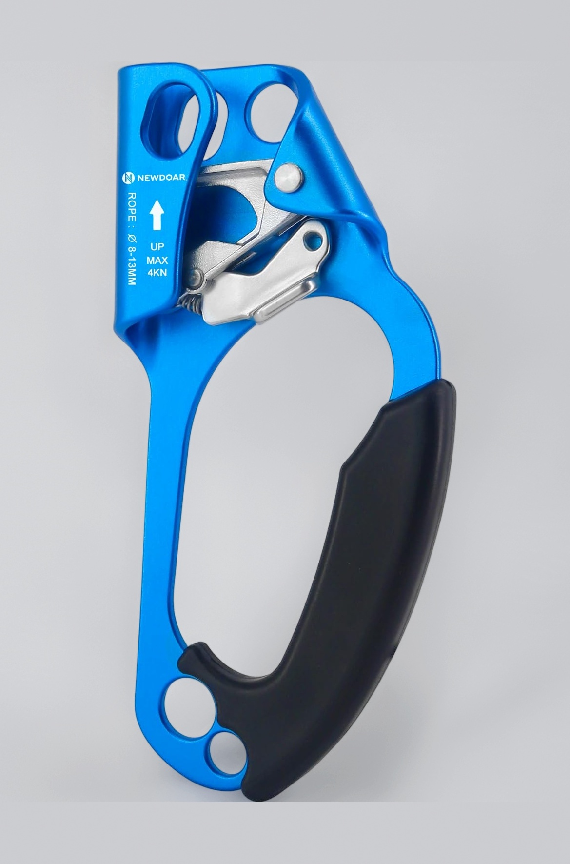 NewDoar Right Hand Ascender Rock Climbing Tree Arborist Rappelling Gear Equipment CE Certified Rope Clamp for 8~12MM Rope(Right Hand)