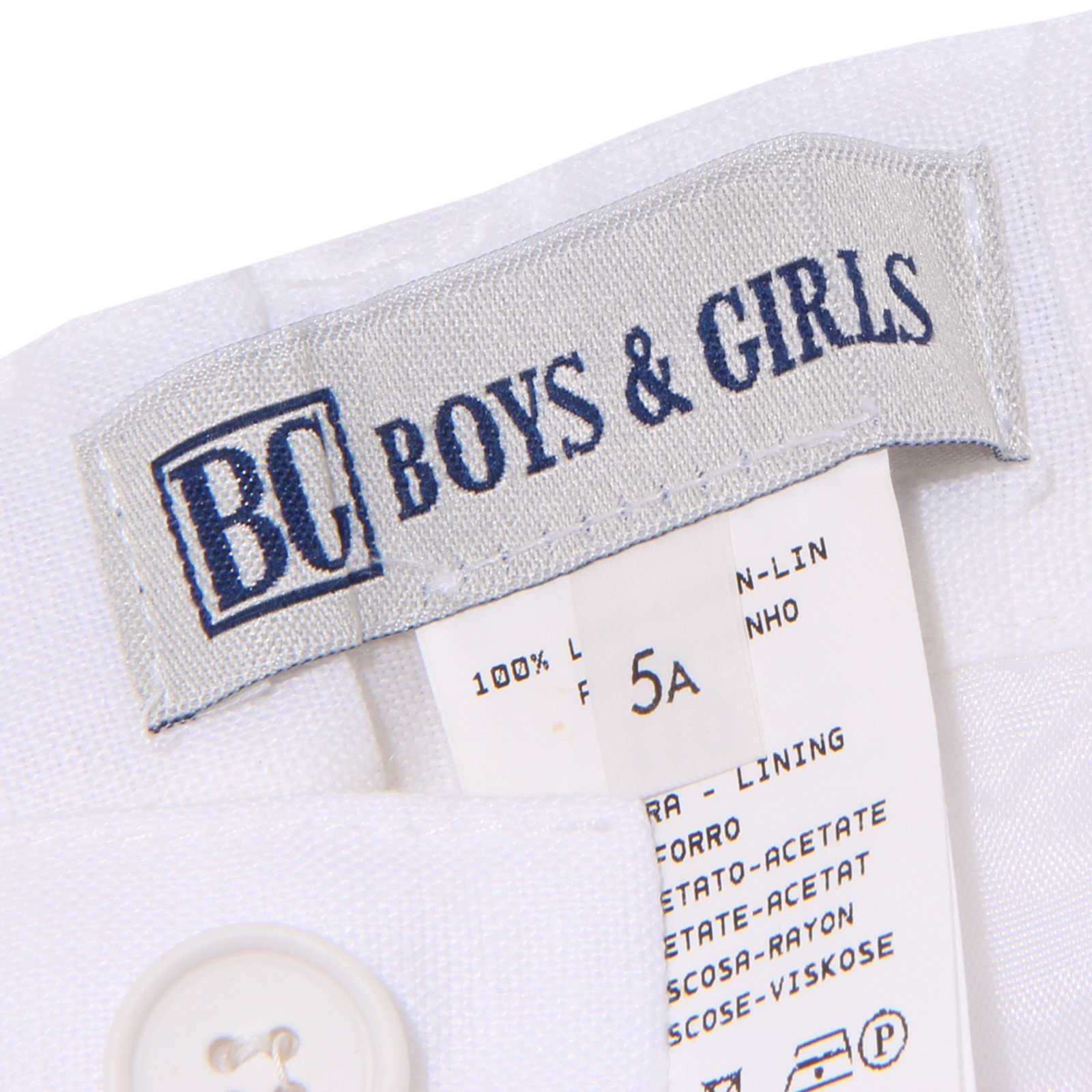 BABY GRAZIELLA 0434T Bermuda Bimbo BG Boys & Girls Bianco Lino Short Kid [6 Years]