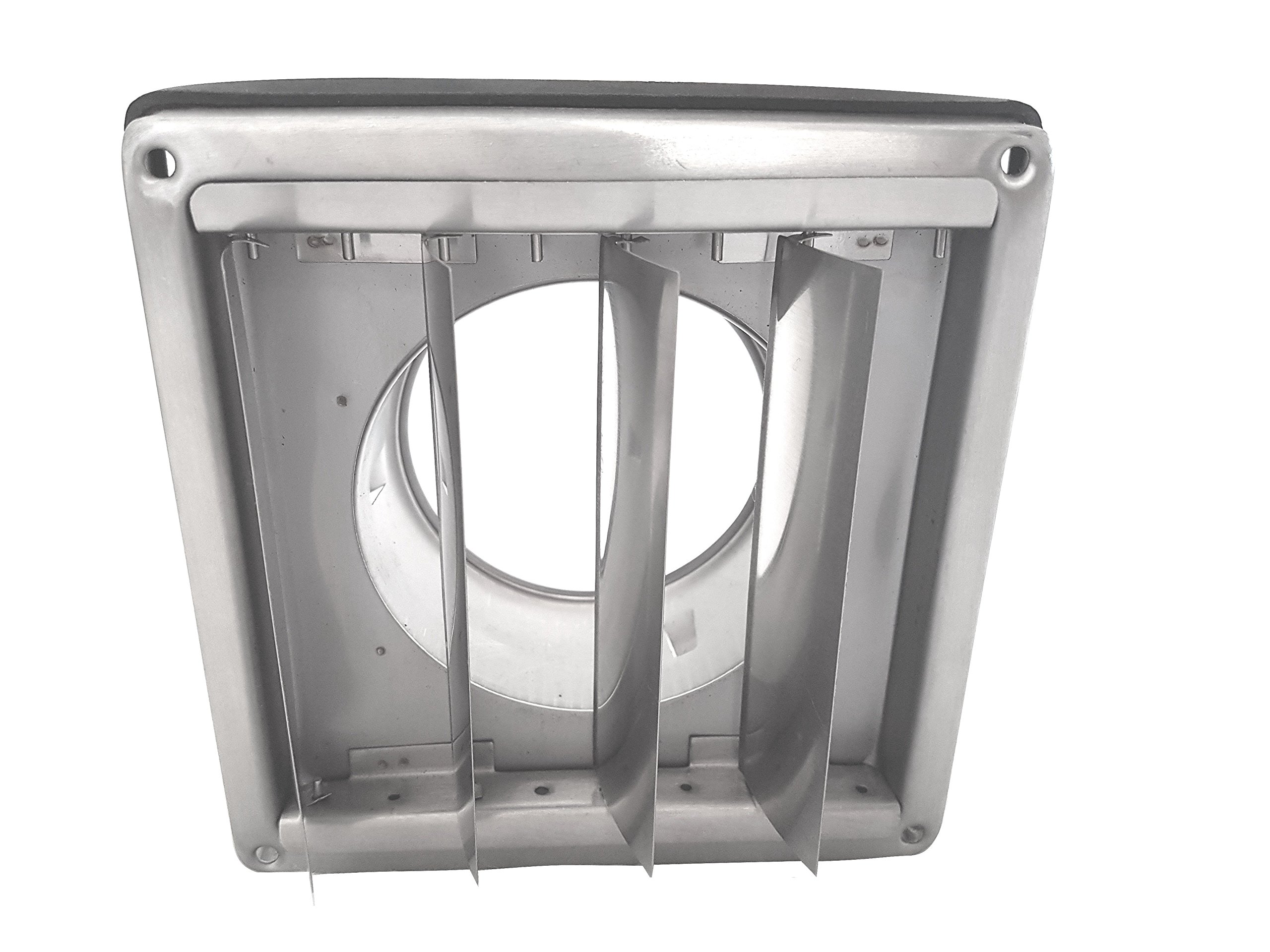 Grille De Ventilation Encastrable En Acier Inoxydable Avec Lamelles Mobiles Couleur Chrome 125mm Inclut Vis De Montage Edm 95406634