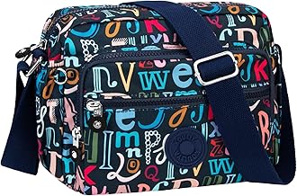 NEWIROVE Sacs Bandoulière Femme Sacoche Femme Bandoulière Décontracté Moyen Sac à Bandoulière Sac Besace Femme Bandoulieres Léger Pour Le Shopping, Le Travail et Les Voyages,Alphabet