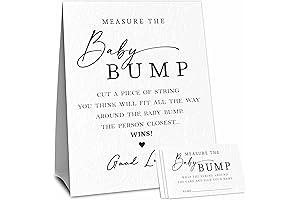 Minimalism Baby Shower Measure The Mommy's Belly Activity Set - 1 Self-Standing...