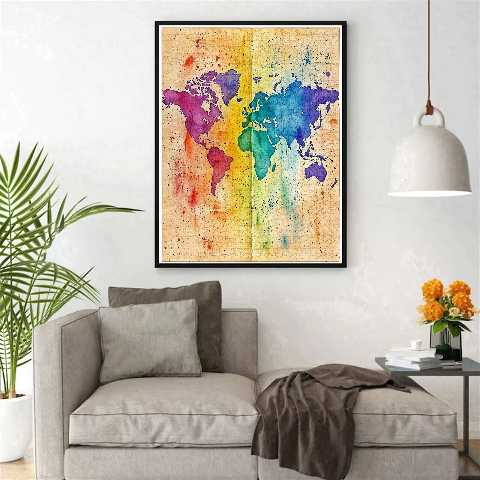 Puzzle 4000 elementów retro dla dorosłych, drewniane puzzle klasyczne puzzle mapa świata, puzzle dla dorosłych i dzieci, sprytne puzzle drewniana Jigsaw, gra zręcznościowa dla całej g715