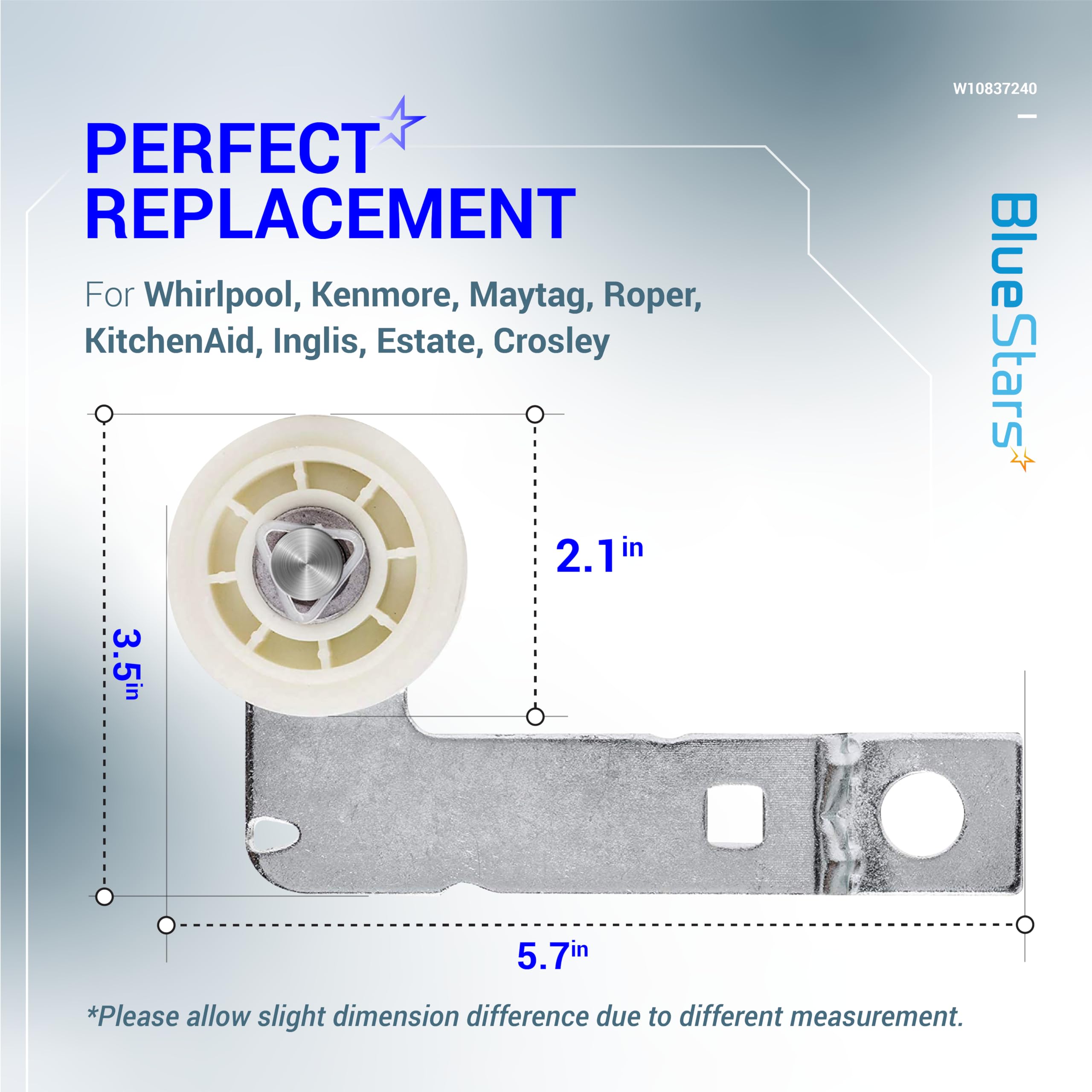Amazon.com: BlueStars W10837240 Dryer Idler Pulley With Bracket  