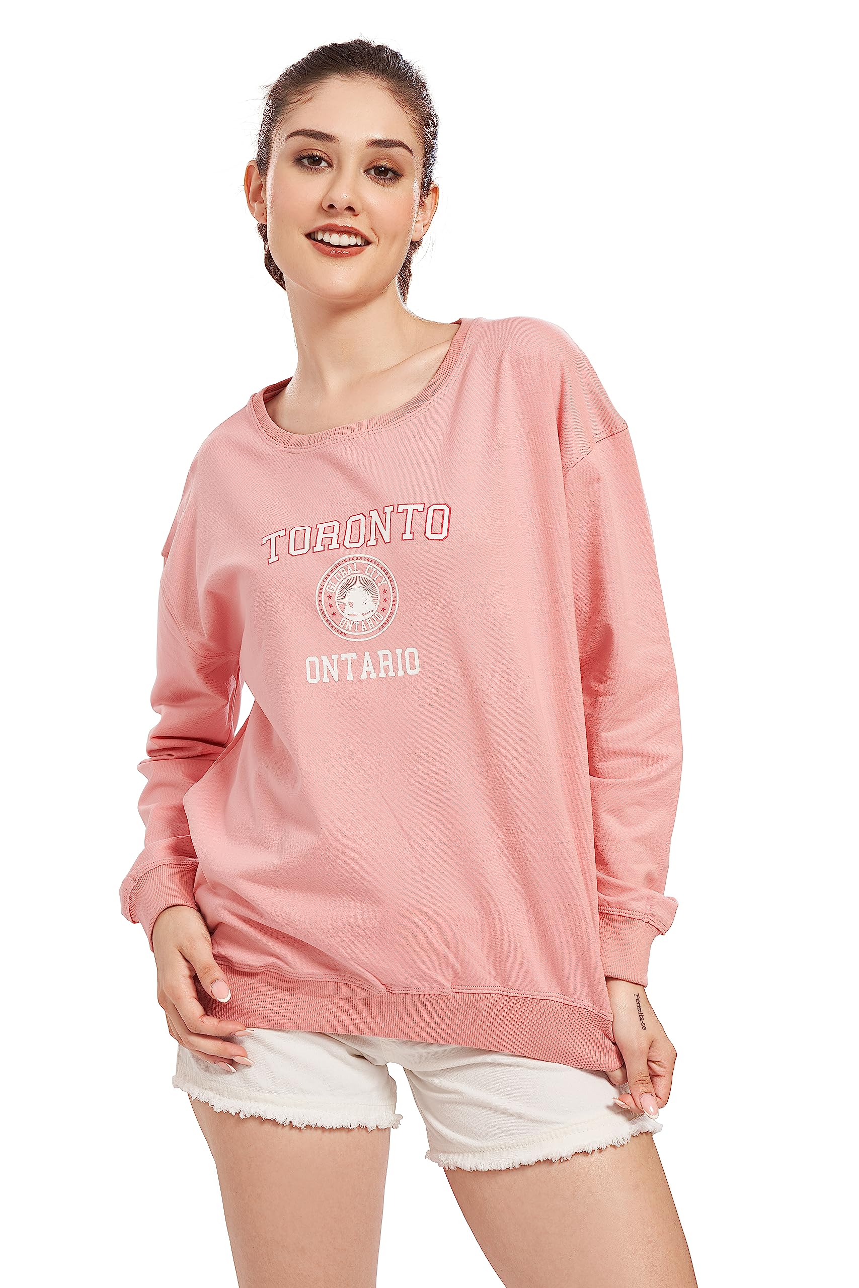 Women Drop Shoulder Sweatshirt-image-1